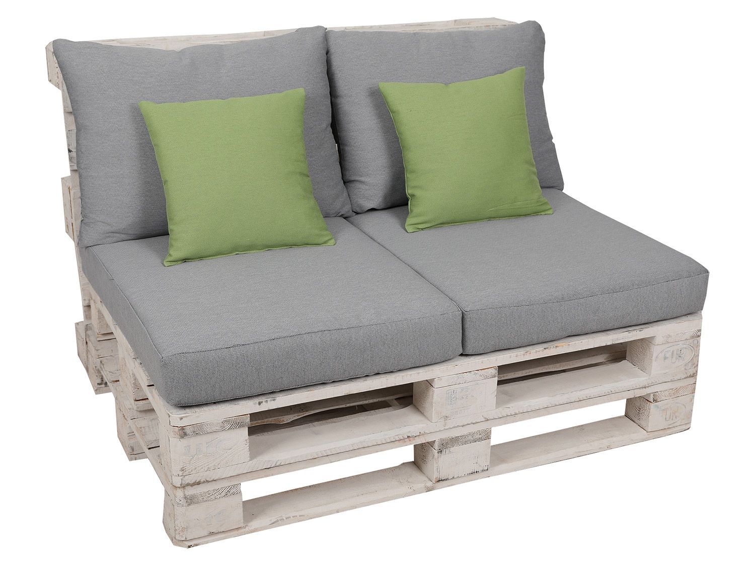 GO-DE Textil Palletkussenset (Grijs/groen) - 4014082058091