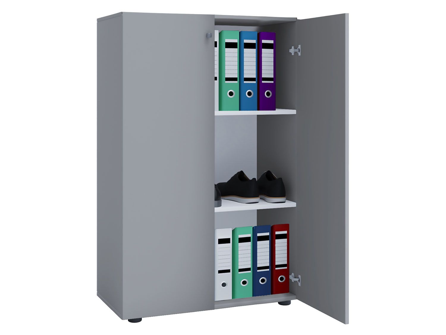 VCM Kast Lona (Openslaande deuren, Grijs, XL) - 4051814370984