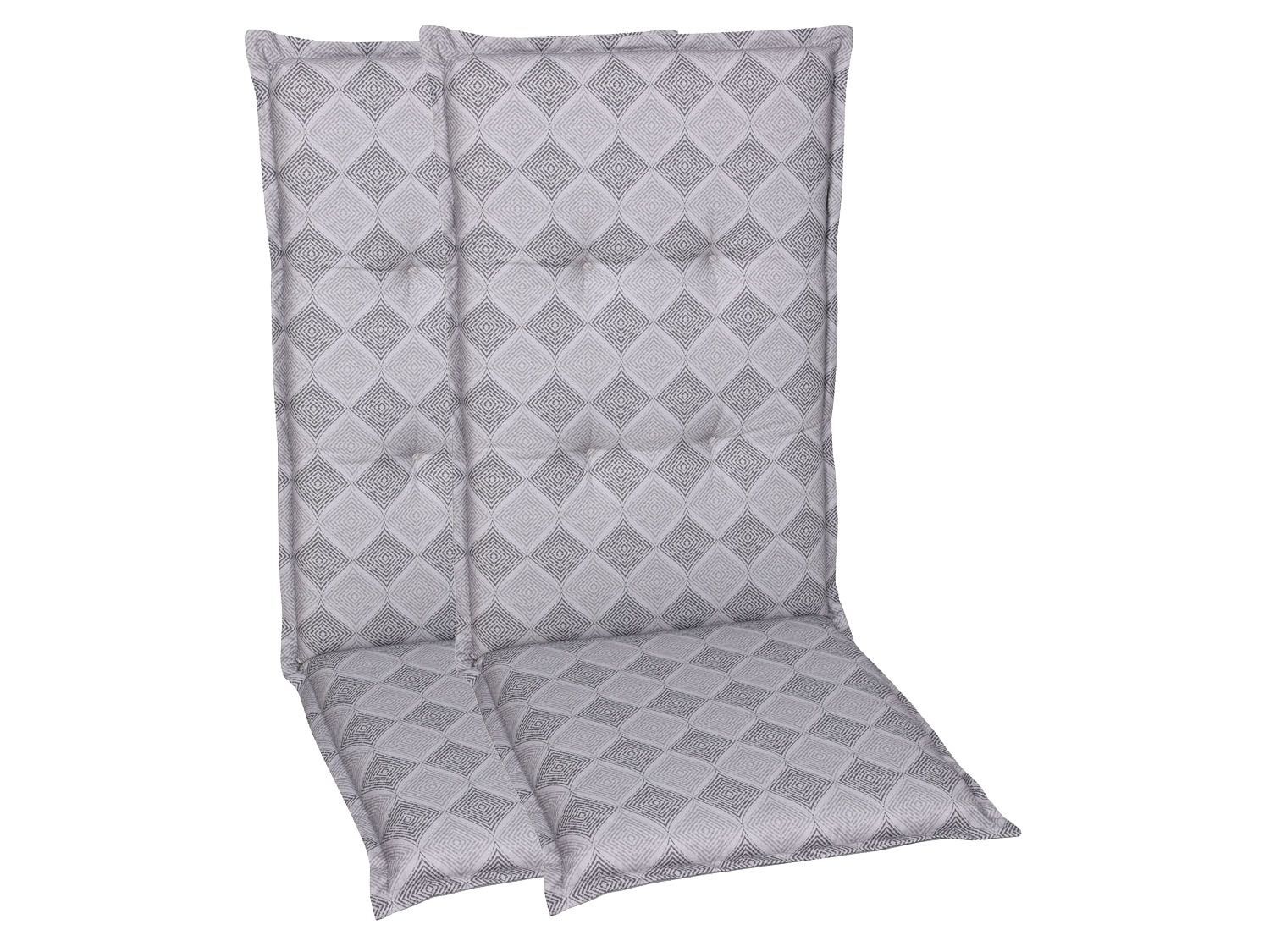 GO-DE Textil Tuinkussen (Stoelkussens voor stoelen met een normale rugleuning, Grijs) - 4014082071779
