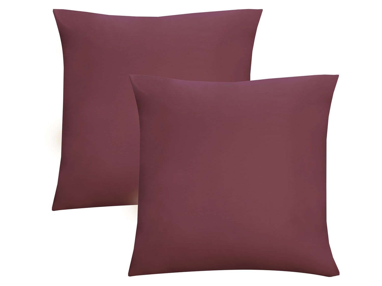 Biberna Fijne jersey kussenhoes (Rood, 80x80) - 4005774931655