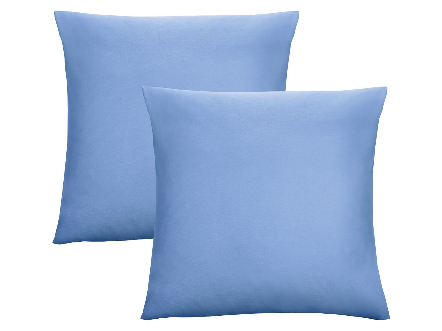 Biberna Fijne jersey kussenhoes (Blauw, 80x80) - 4005774384871