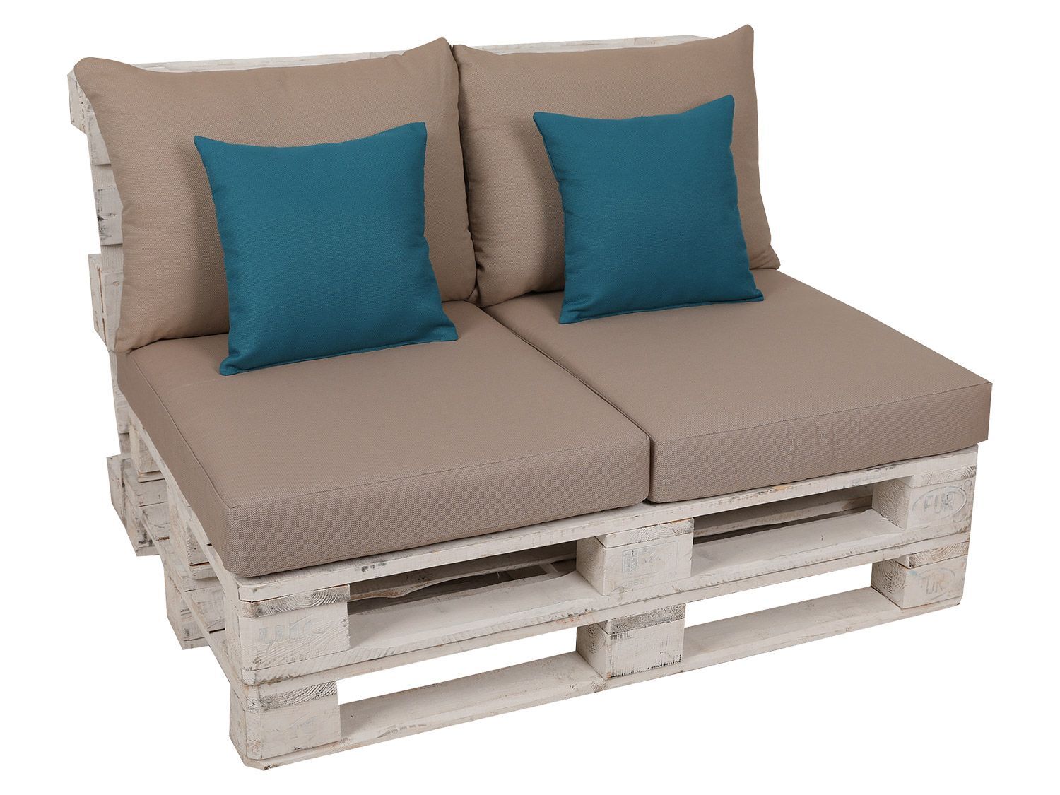 GO-DE Textil Palletkussenset (Beige/petrol) - 4014082058121