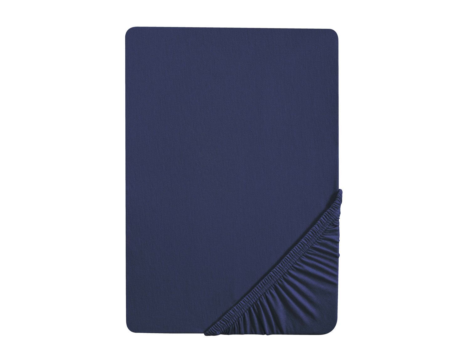 Biberna Jersey hoeslaken (Marineblauw, 140-160 x 200 cm) - 4005774374384