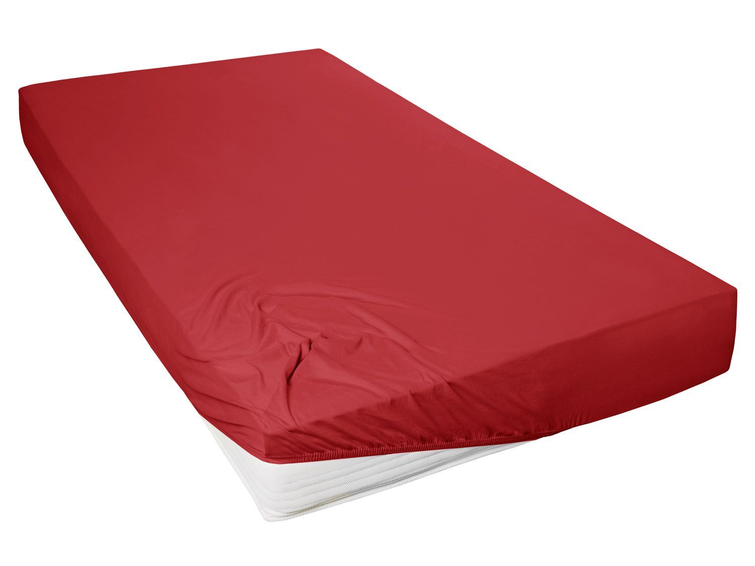 Primera Jersey hoeslaken (Rood, 90-100 x 200 cm) - 4002895122061