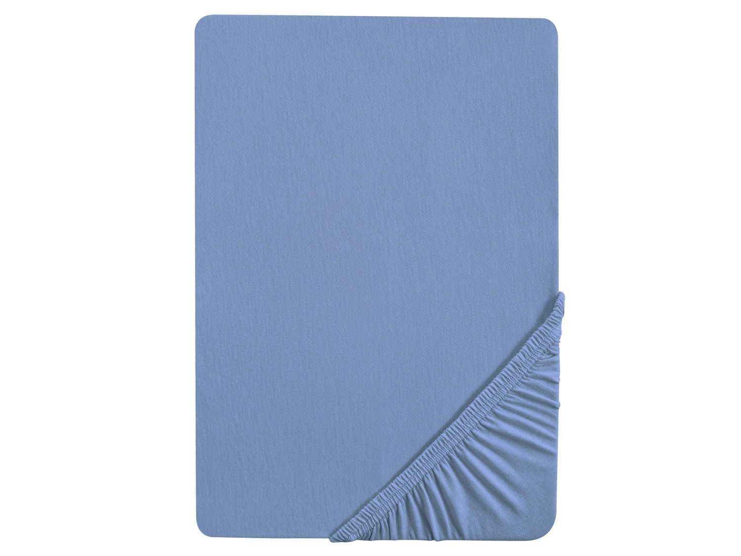 Biberna Jersey hoeslaken (Blauw, 90-100 x 200 cm) - 4005774119336