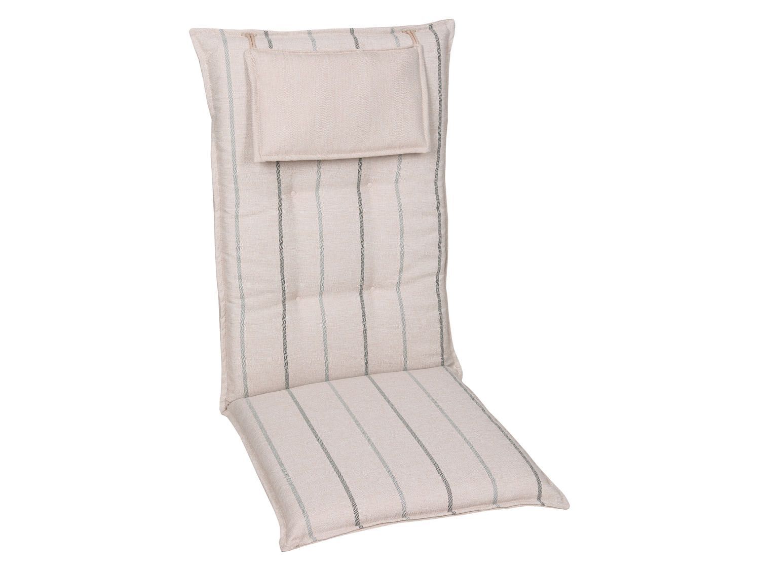 GO-DE Textil Tuinkussen (Stoelkussens voor stoelen met een lange rugleuning, Beige) - 4014082071588