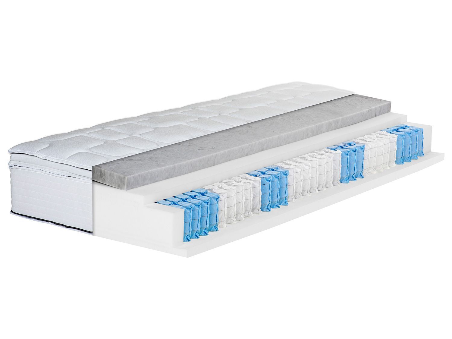 BeCo Boxspringmatras met pocketveringkern en comfortschuim topper Royal Flex (Medium (H2), 120 x 200 cm) - 4019793479760