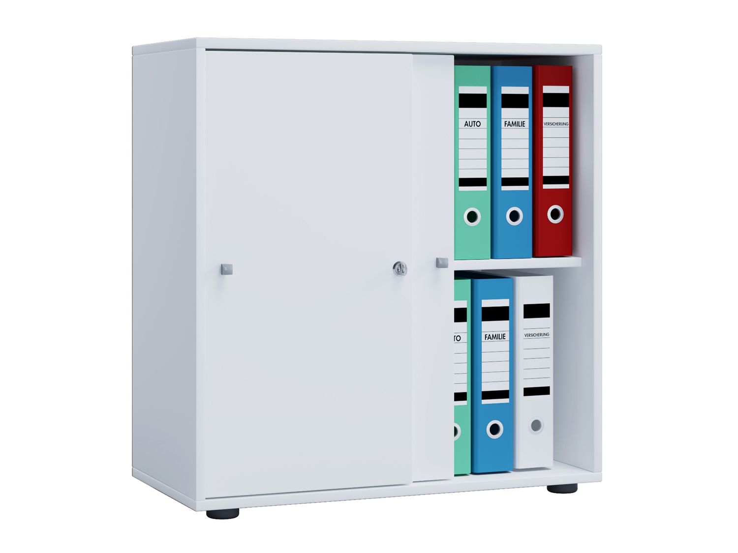 VCM Kast Lona (Schuifdeuren, Wit, L) - 4051814371059