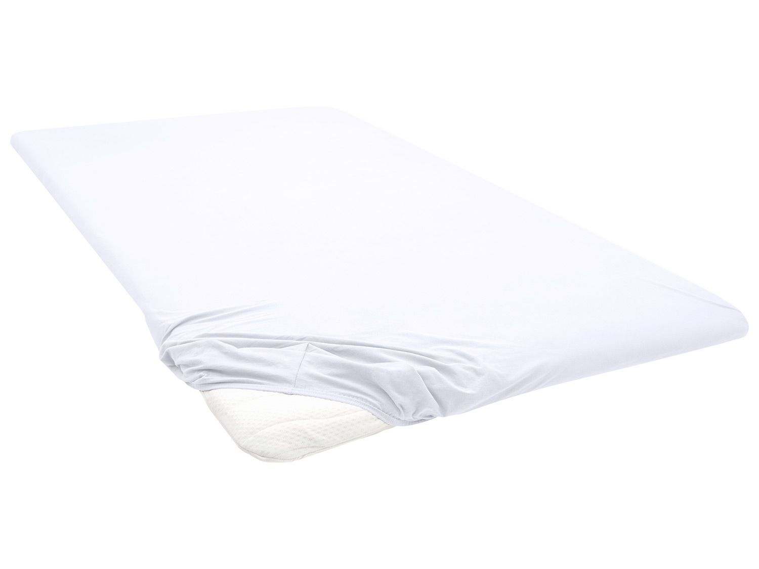 Biberna Jersey hoeslaken (Wit, 180-200 x 200 cm) - 4053855231361