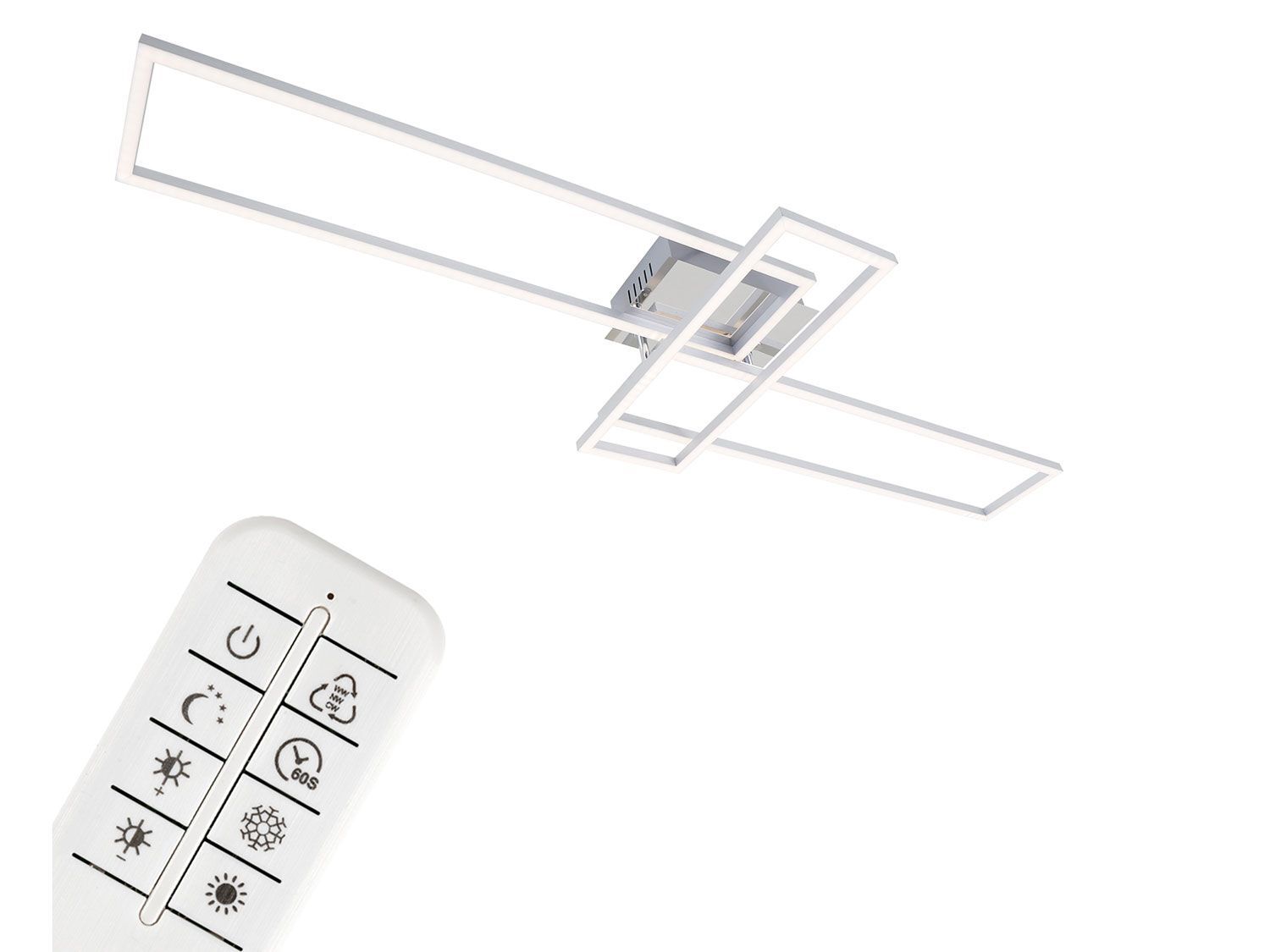 Briloner Plafondlamp (3-voudig rechthoekig (chroom)) - 4002707374978