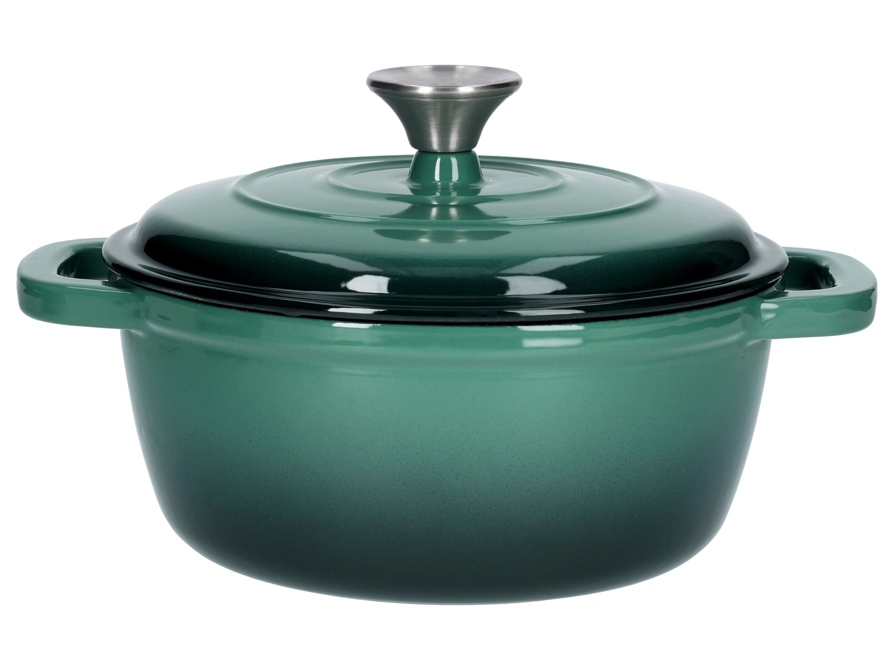 SILVERCREST Gietijzeren pan 22 cm 2,8 L (Groen) - 4052916658369