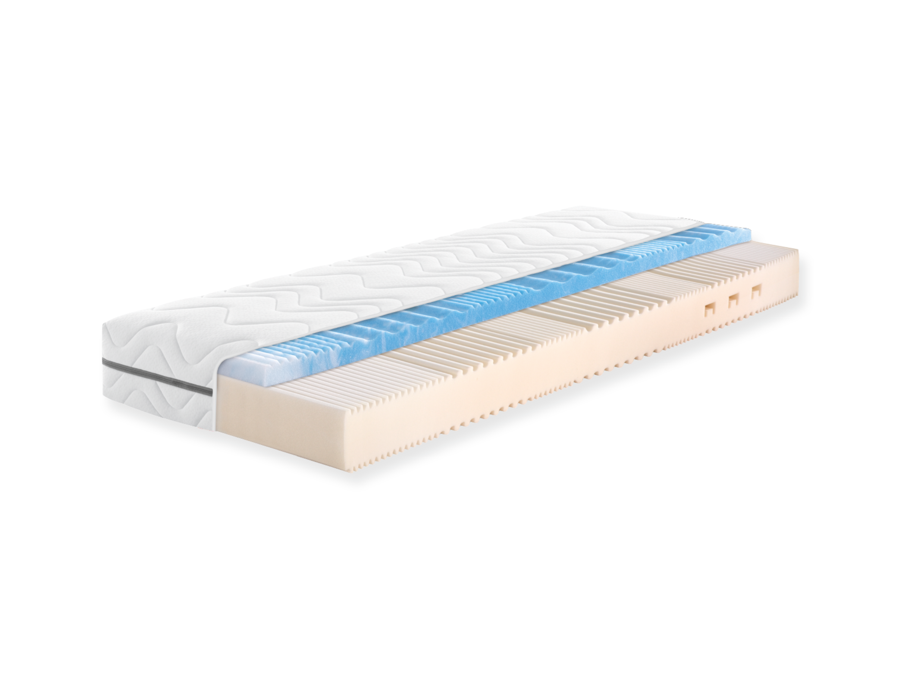 f.a.n. 7-zones comfortschuim matras met gelschuimtopper Solina Top (Medium/stevig, 90 x 200 cm) - 4000863067086