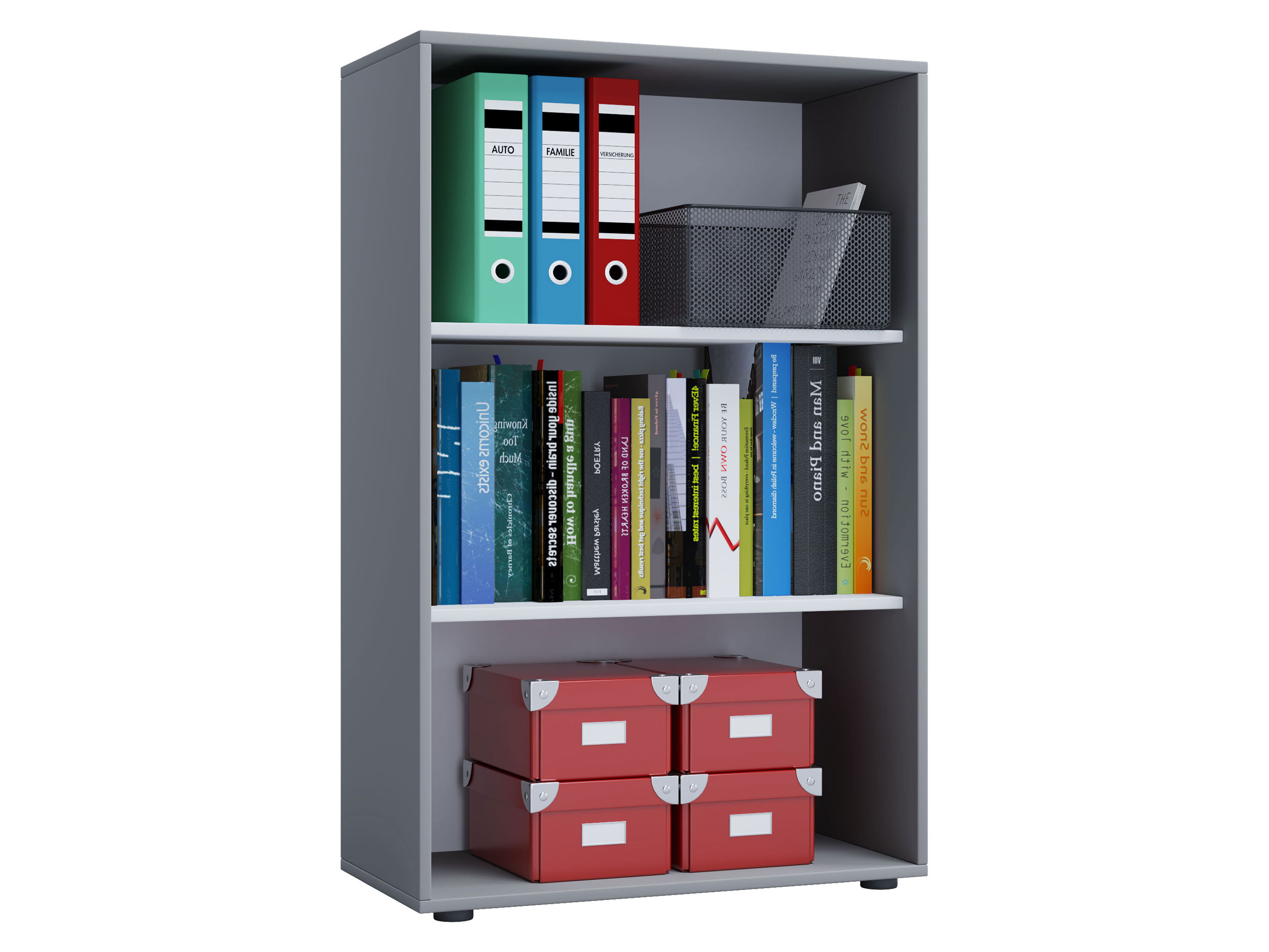 VCM Kast Lona (Zonder deuren, Grijs, XL) - 4051814370830