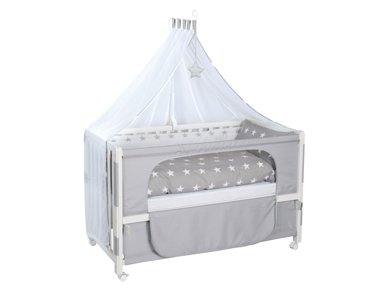 roba Babybed Room Bed 60 x 120 cm (Little stars, Wit) - 4005317301082