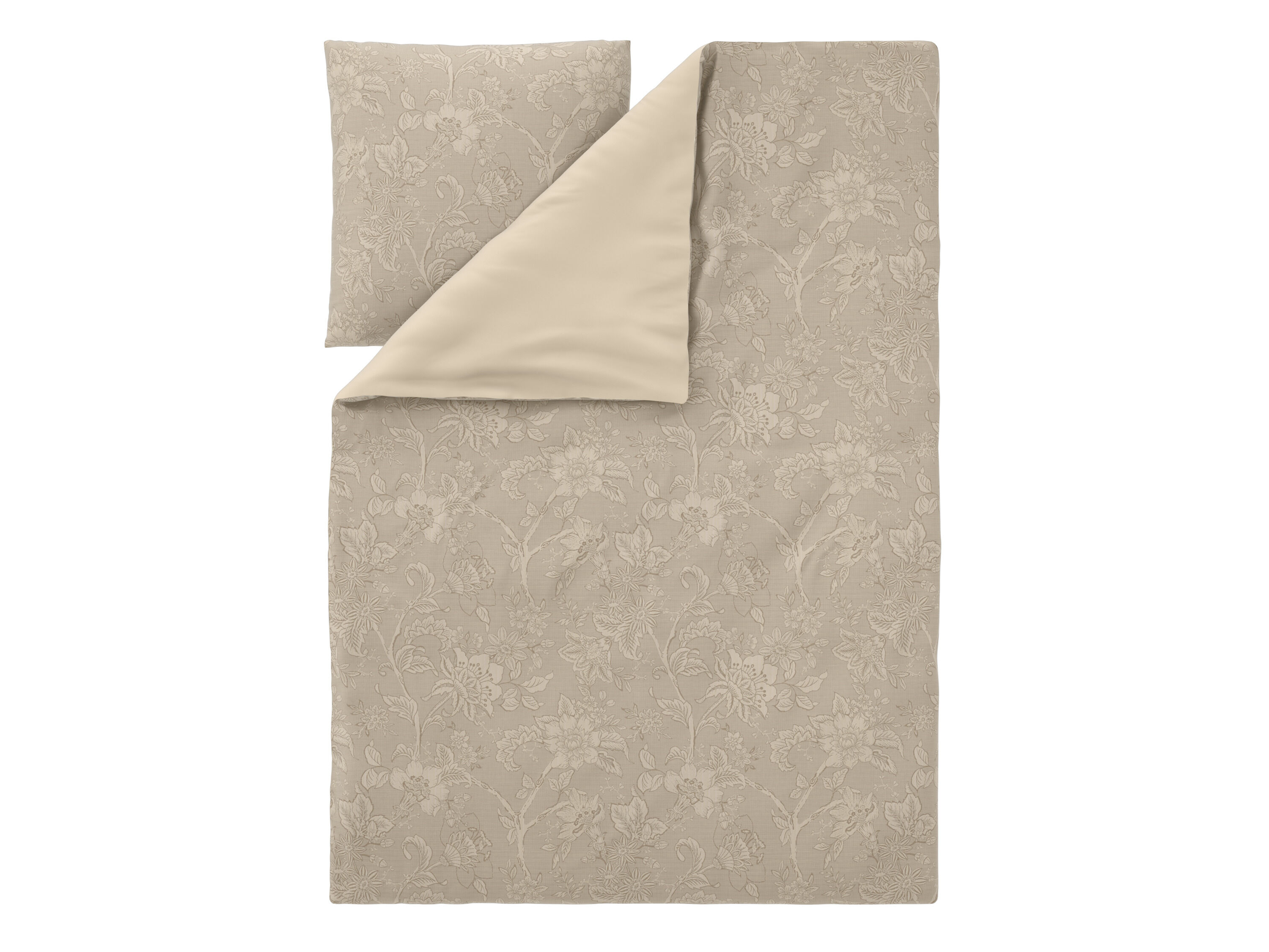 LIVARNO Satijnen dekbedovertrek 140 x 200 cm (Beige) - 4052916827253