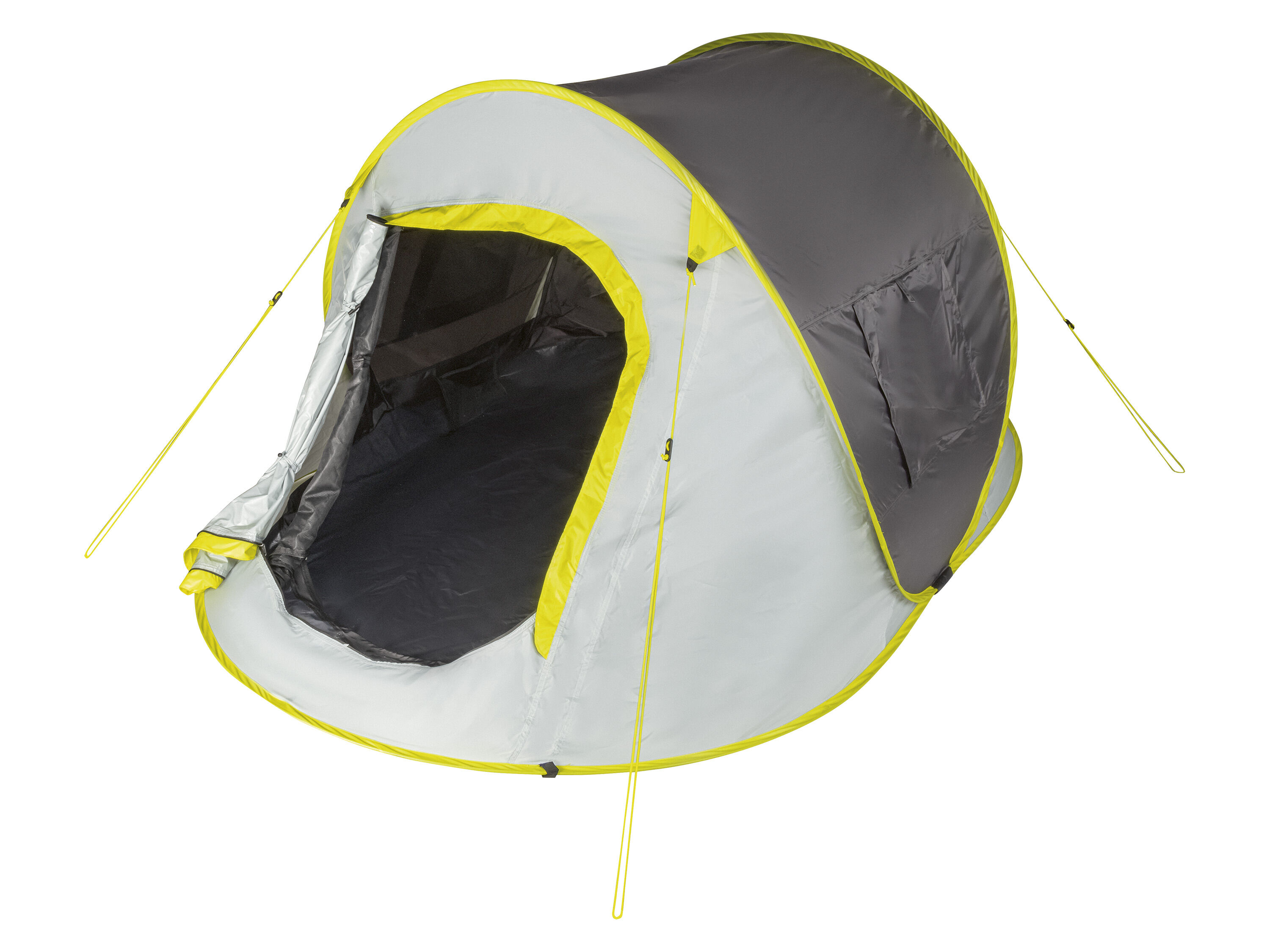 Rocktrail 2-persoons pop-up tent (Grijs/geel) - 4055334791656