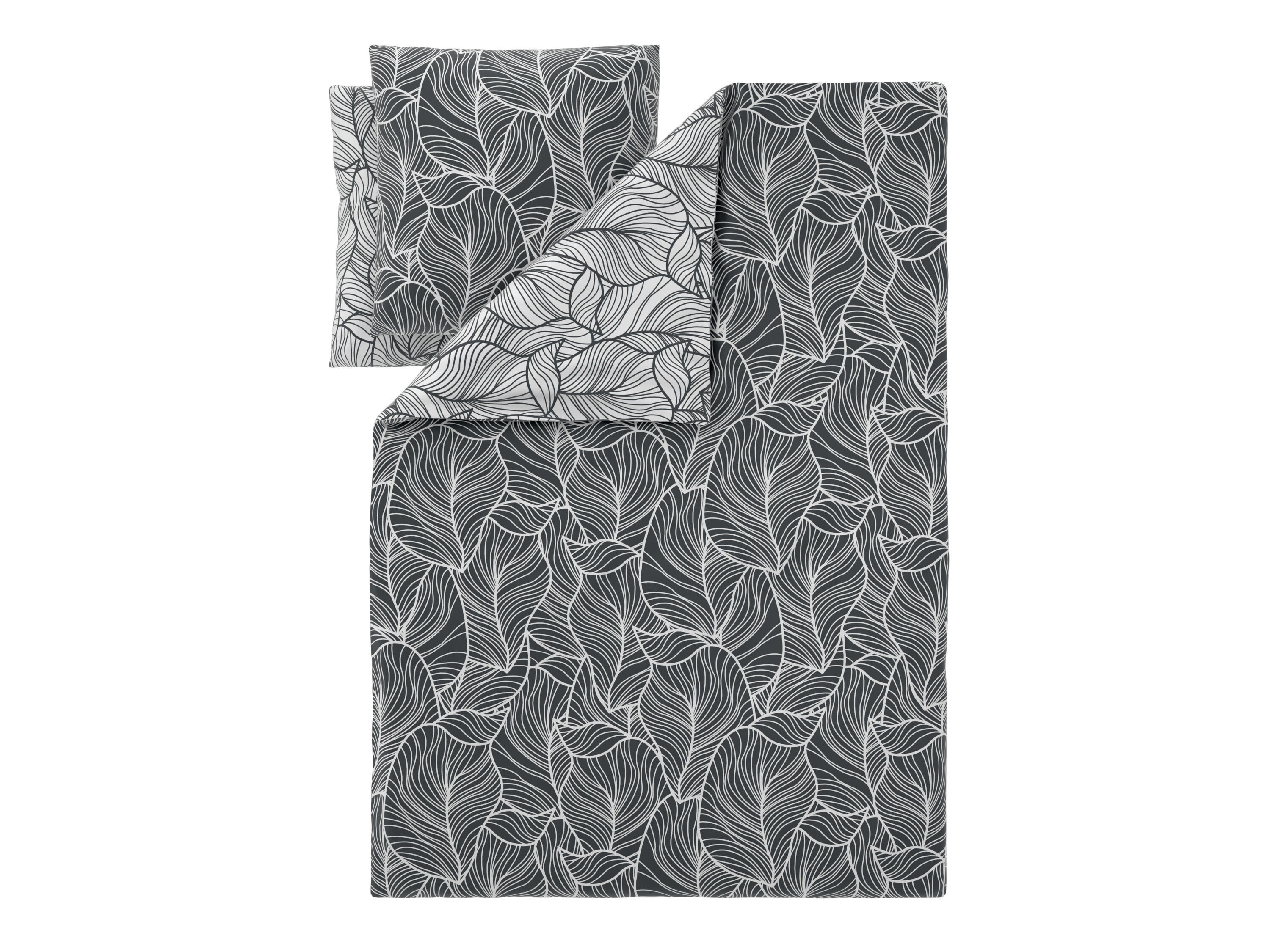 LIVARNO Renforcé dekbedovertrek 200 x 200 cm (Bladeren) - 4052916942338