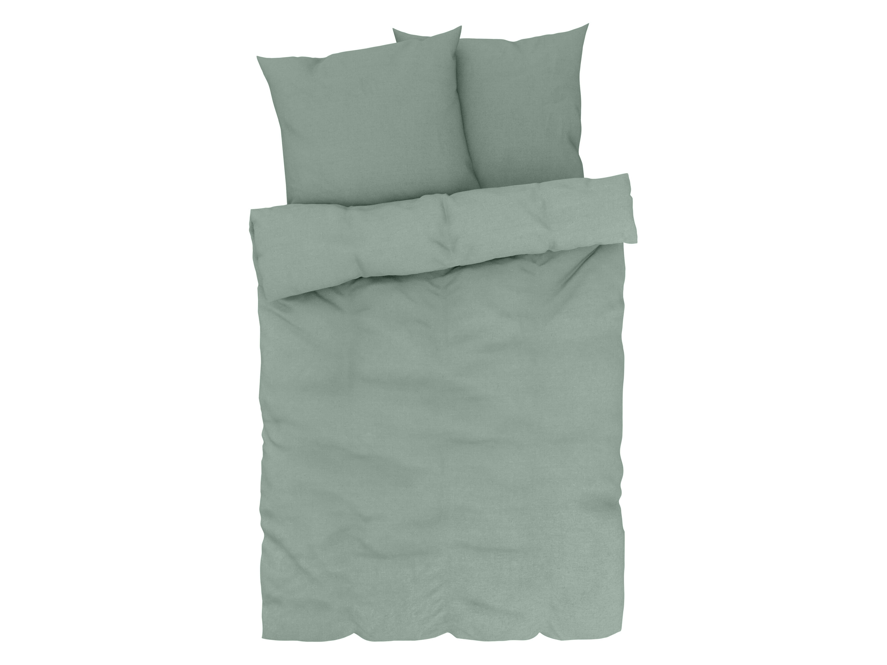 LIVARNO home Linnen dekbedovertrek 200 x 200 cm (Groen) - 4052916324684