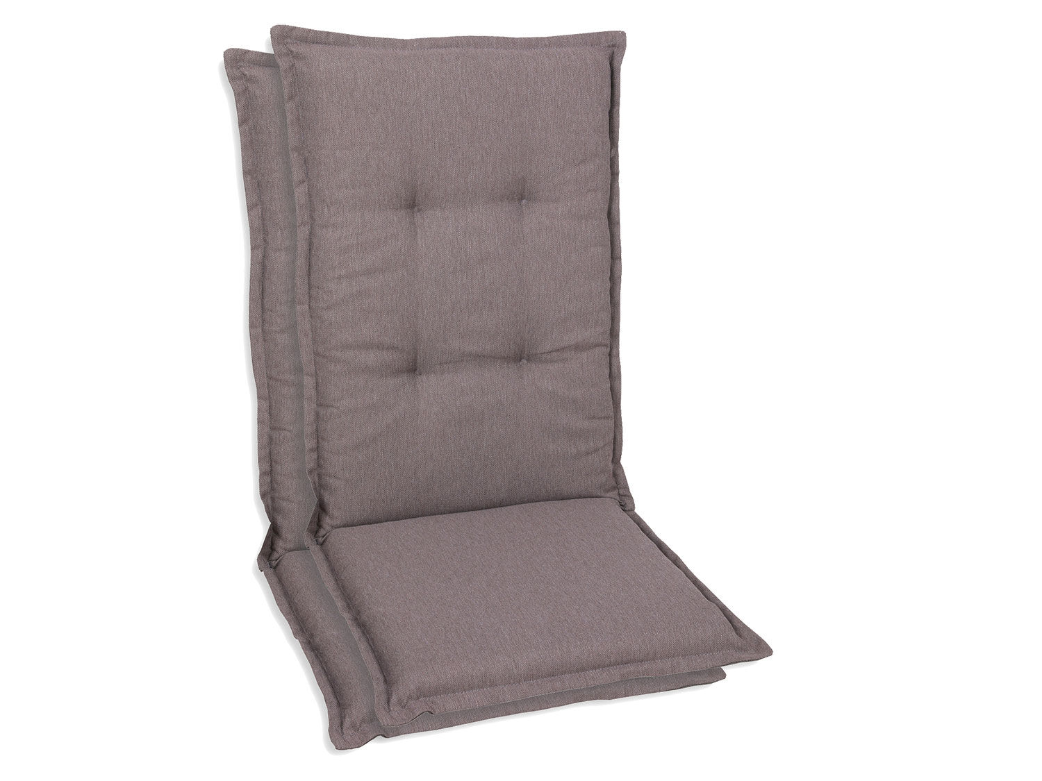 GO-DE Textil Tuinkussen (Stoelkussens voor stoelen met een lange rugleuning, Taupe) - 4014082100769