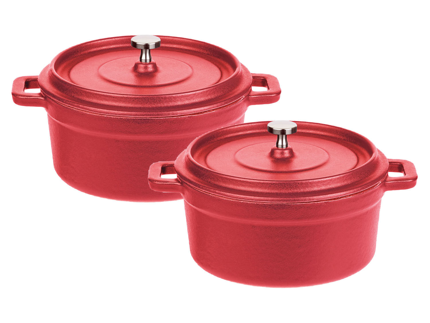 GSW 2 gietijzeren mini serveerpannen (Rood) - 4005643719247
