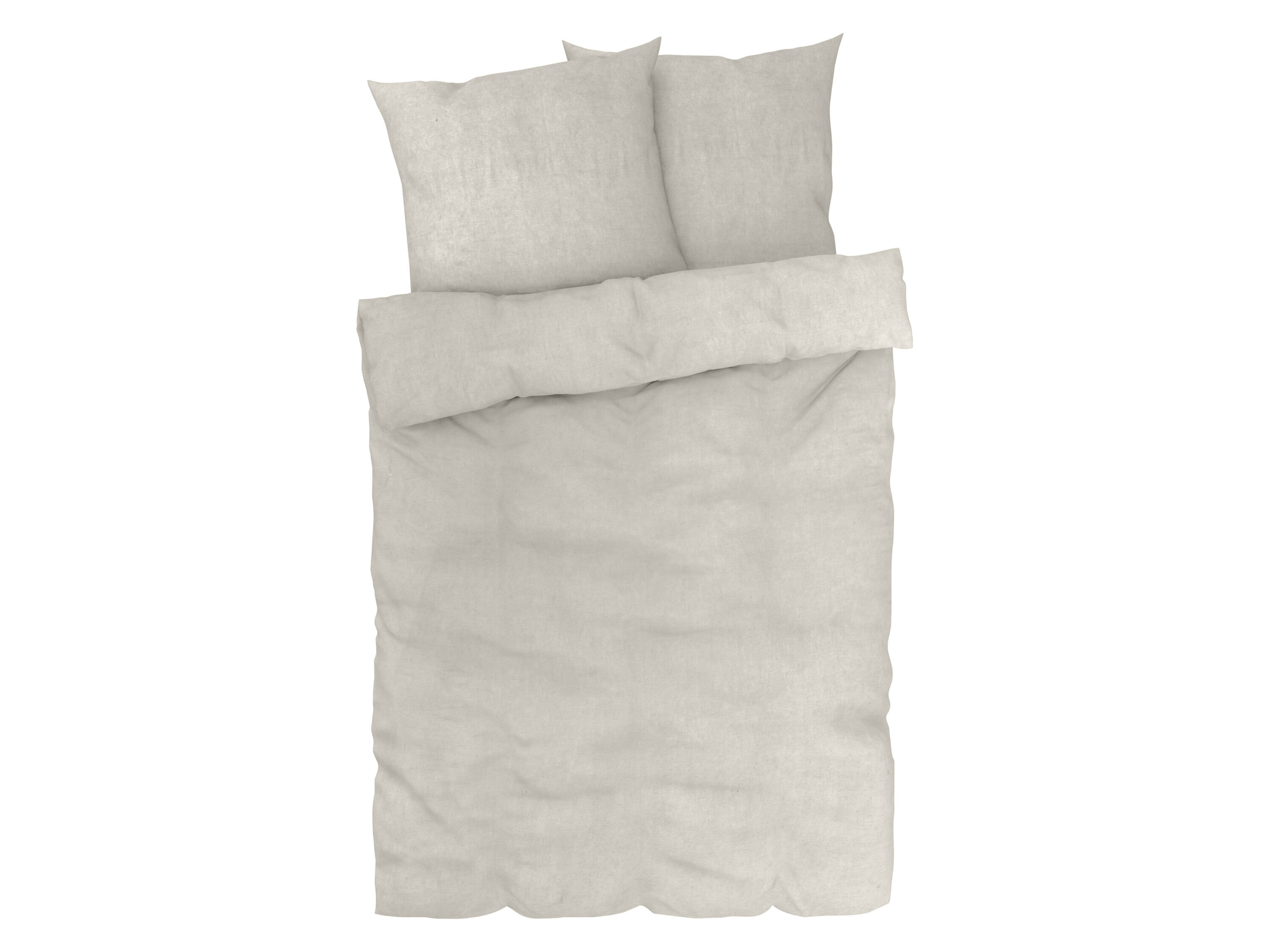 LIVARNO home Linnen dekbedovertrek 200 x 200 cm (zand) - 4052916324448