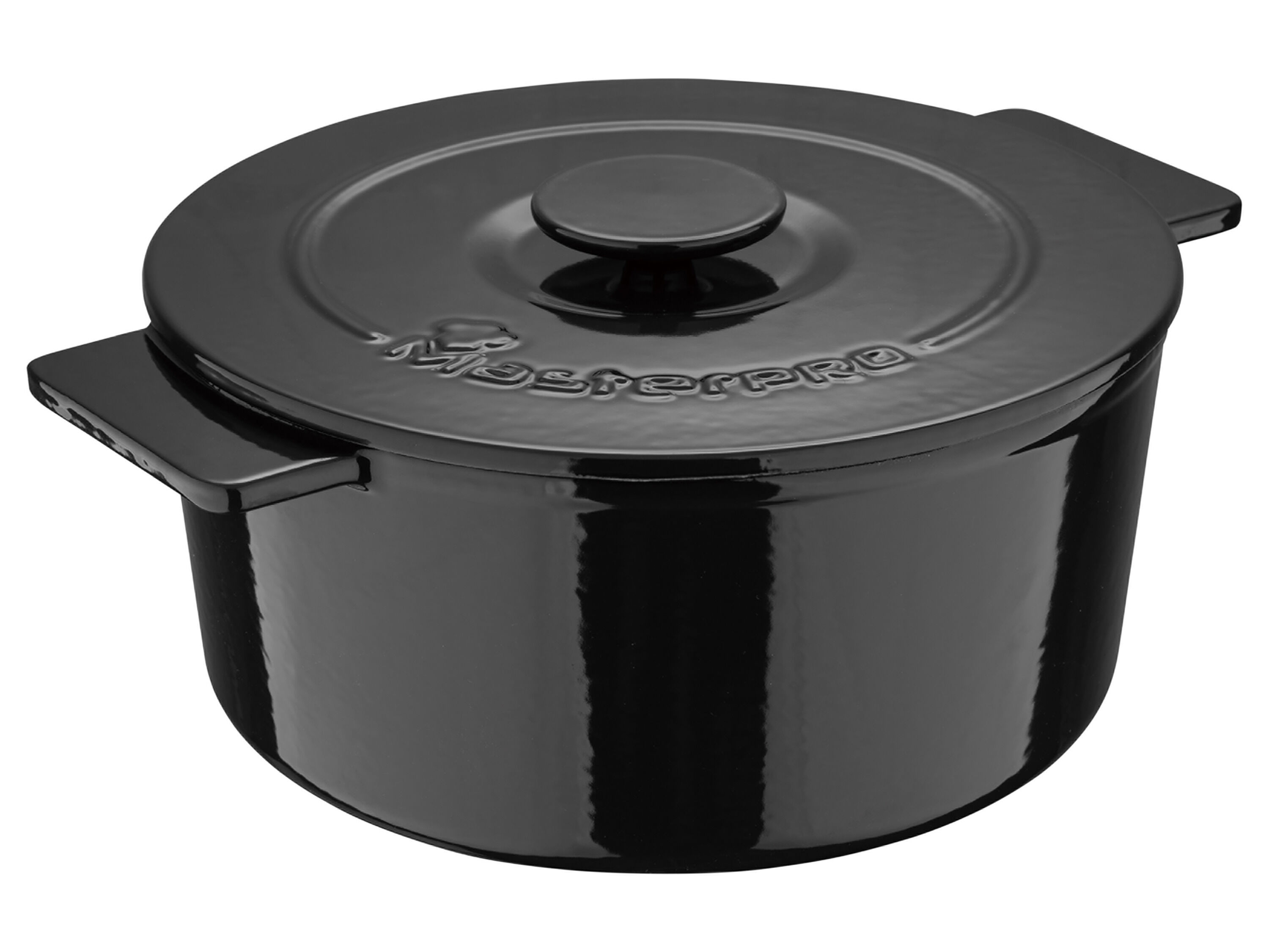 Masterpro Gietijzeren pan Eternal 26 cm 5,5 L (Zwart) - 6942423952860