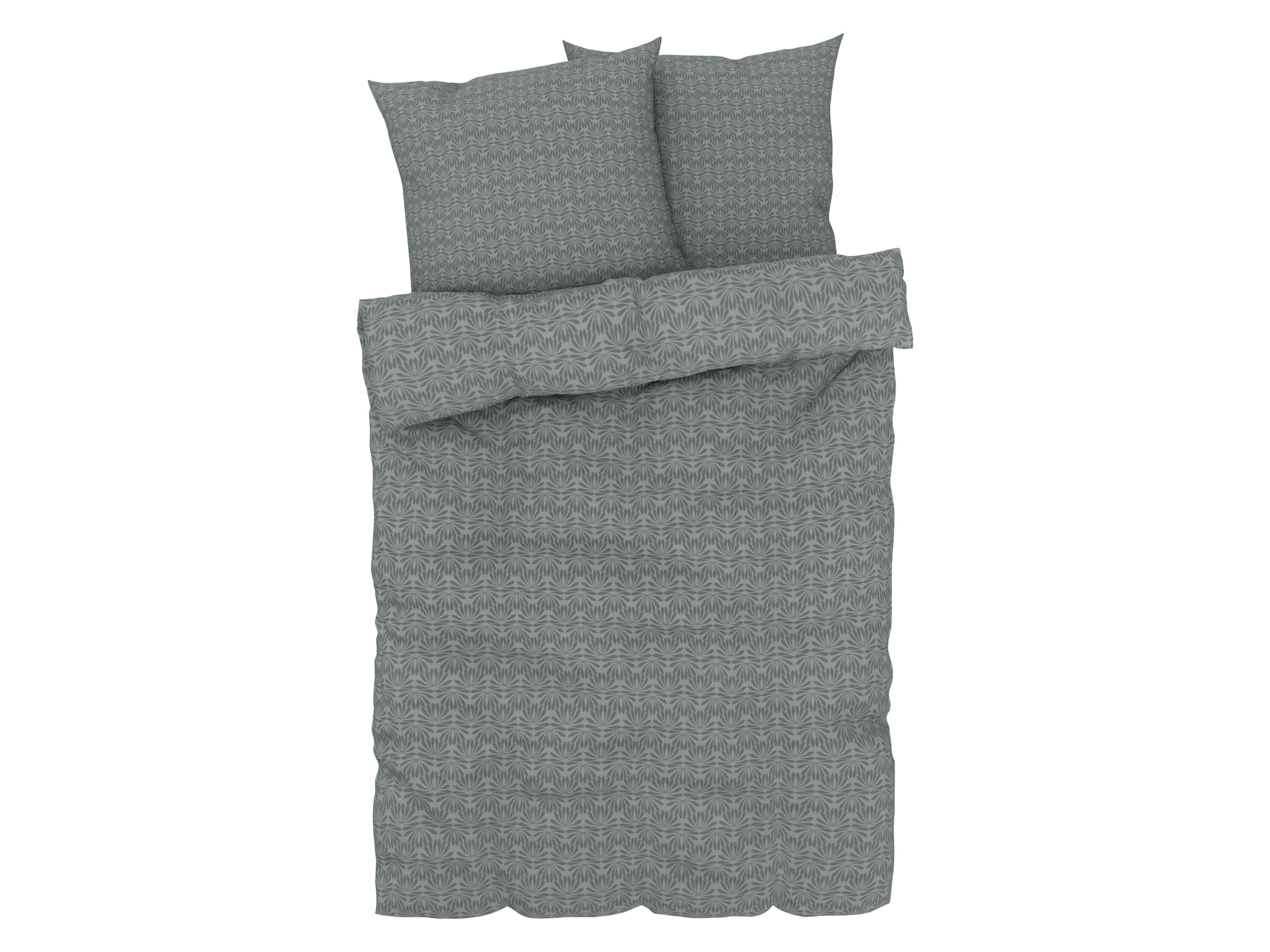 LIVARNO home Dekbedovertrek 200 x 200 cm (ornament groen) - 4052916431832