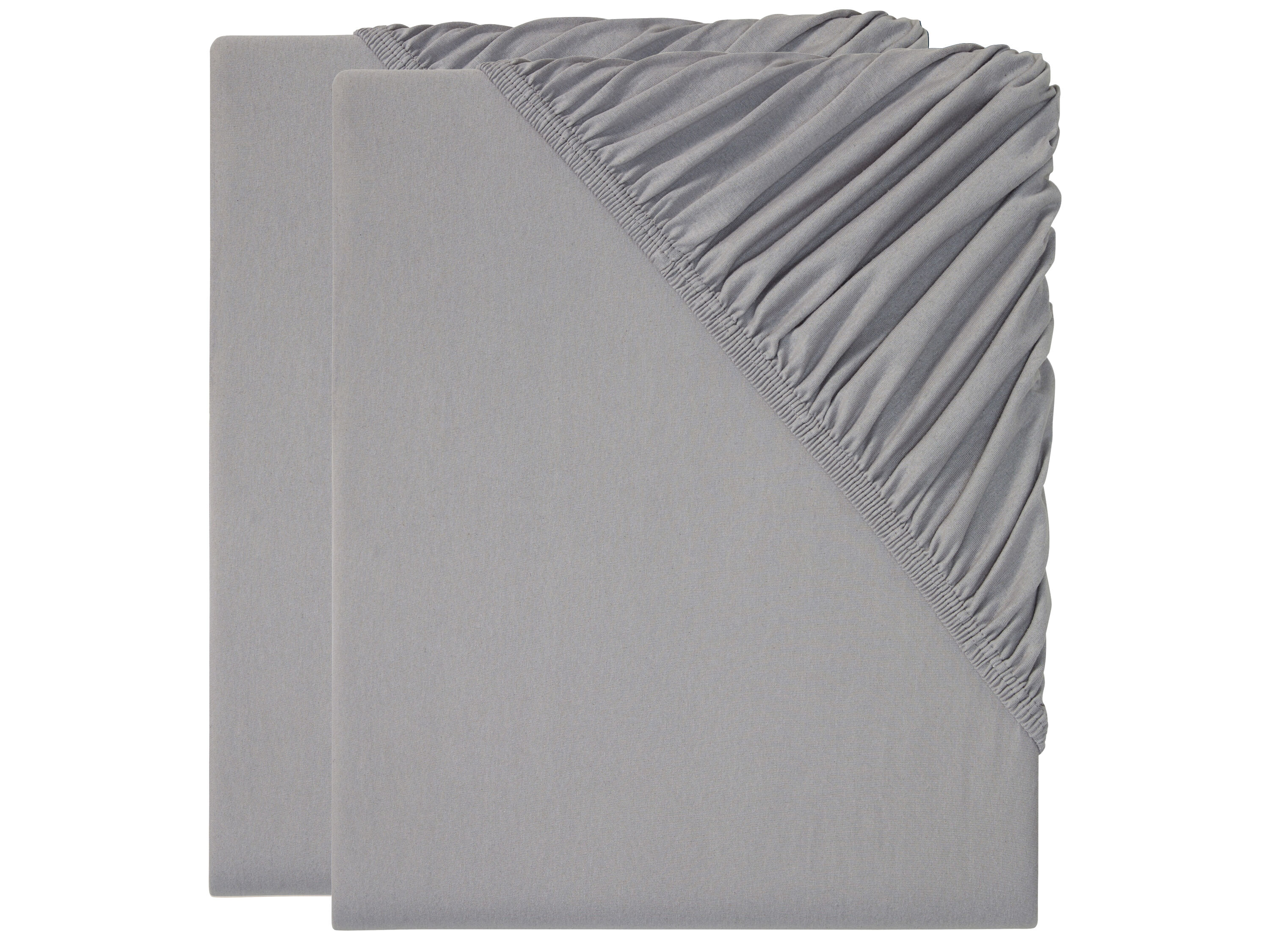 LIVARNO home 2 jersey hoeslakens 140-160 x 200 cm (Grijs) - 4052916423332