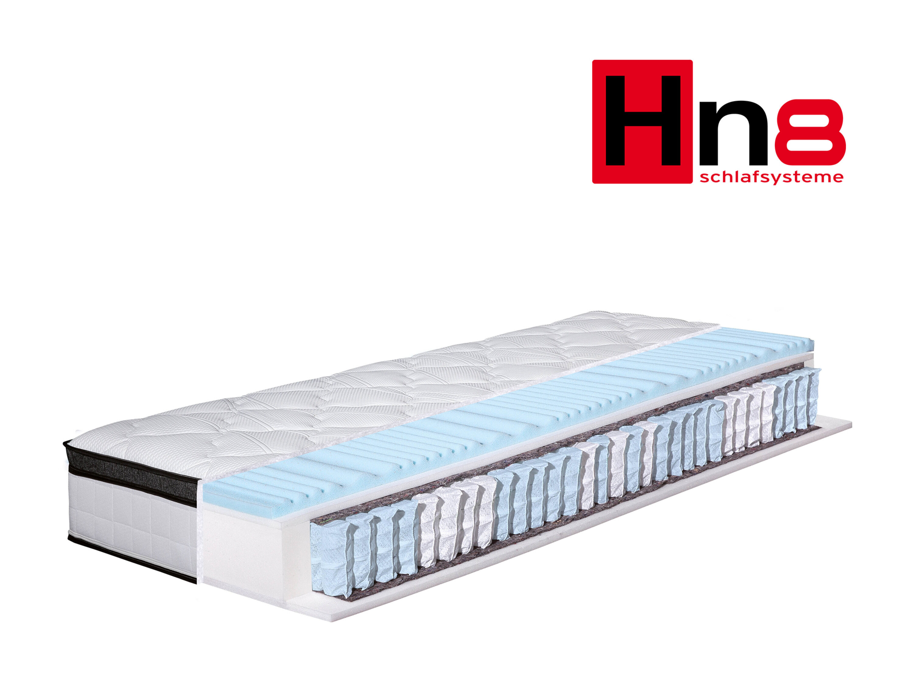 Hn8 Schlafsysteme Pocketvering matras met gelschuim topper Supreme (Stevig (H3), 160 x 200 cm) - 4046277474294