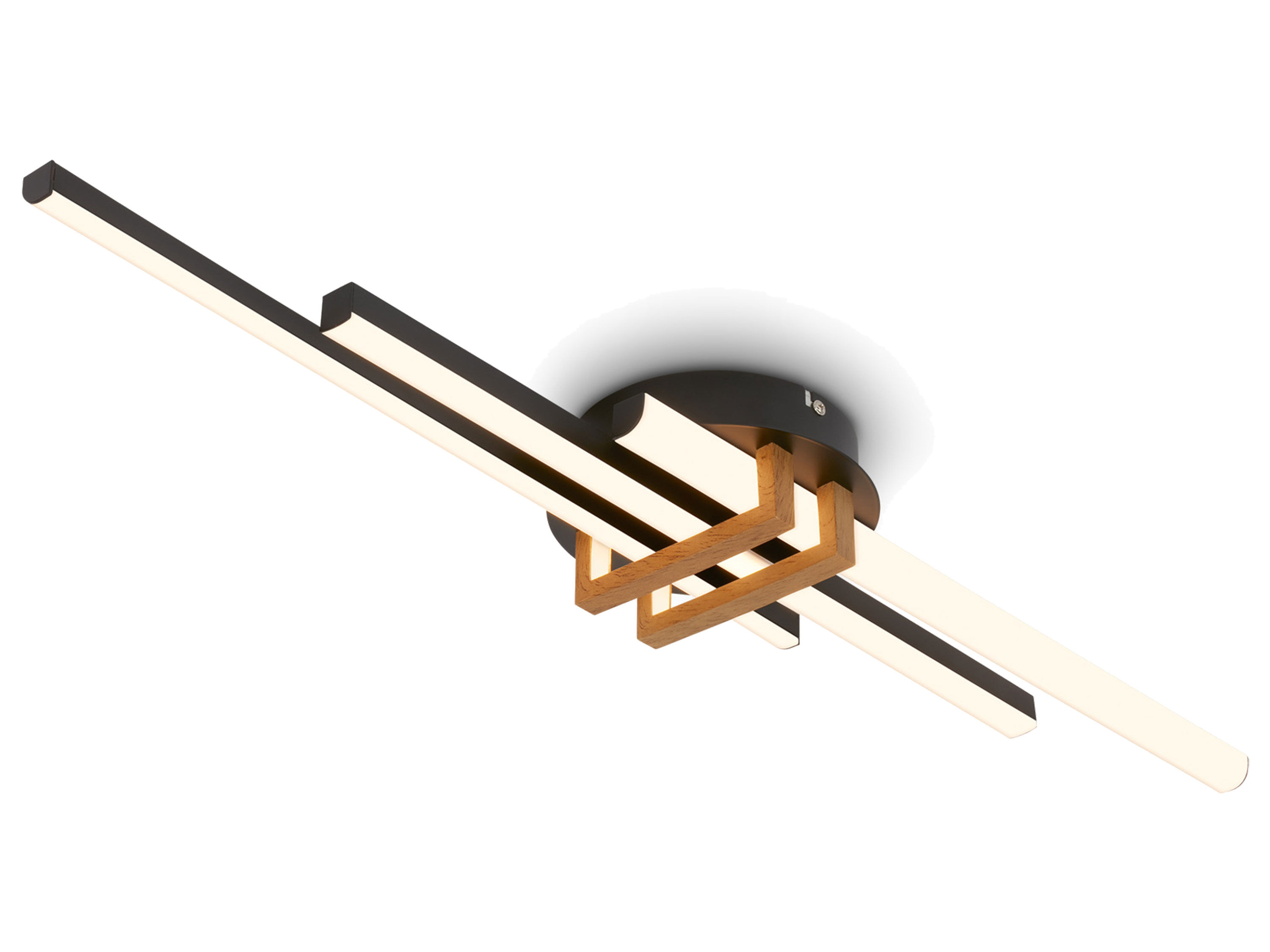 Briloner LED-plafondlamp (3 staven, Hout, zwart) - 4002707487487