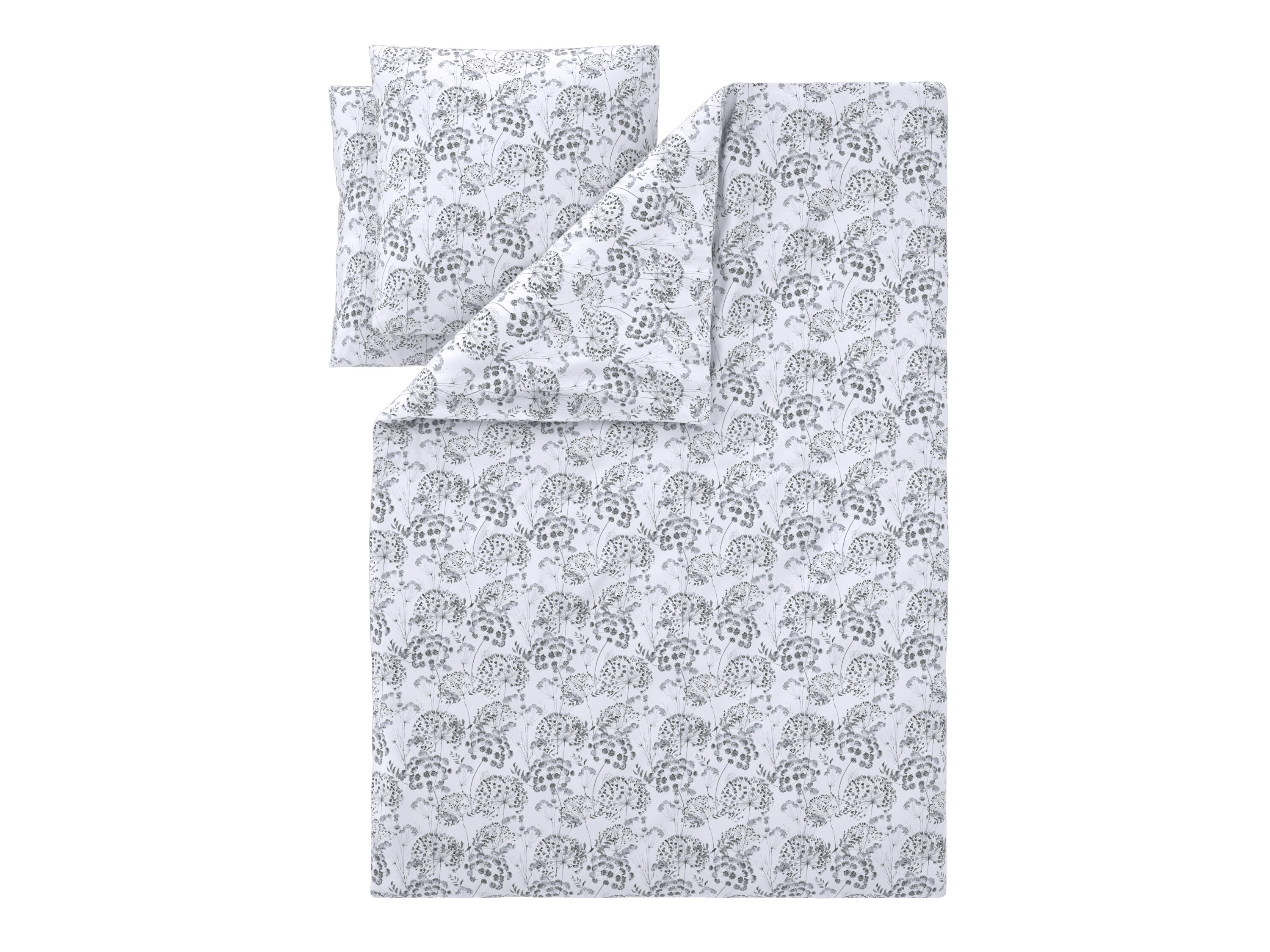 LIVARNO Satijnen dekbedovertrek 200 x 200 cm (Bloemen) - 4052916985922