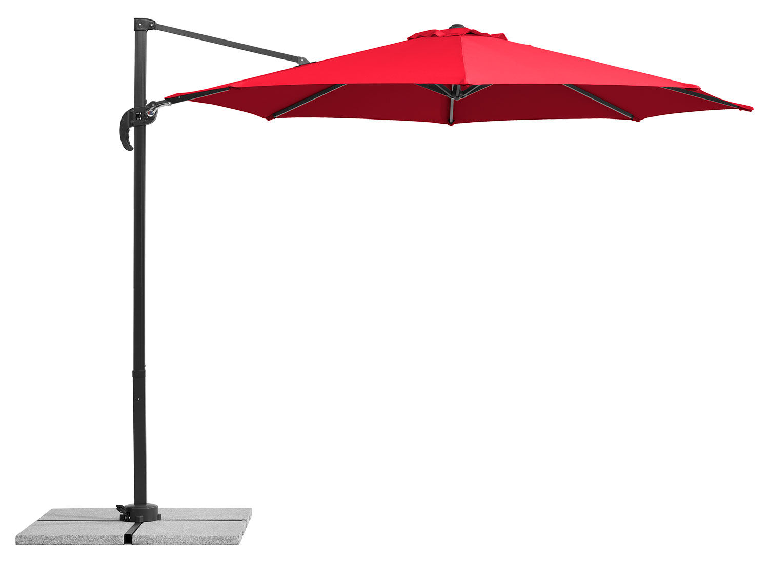 Schneider Zweefparasol Rhodos Junior 300 cm (Rood) - 4000570760775