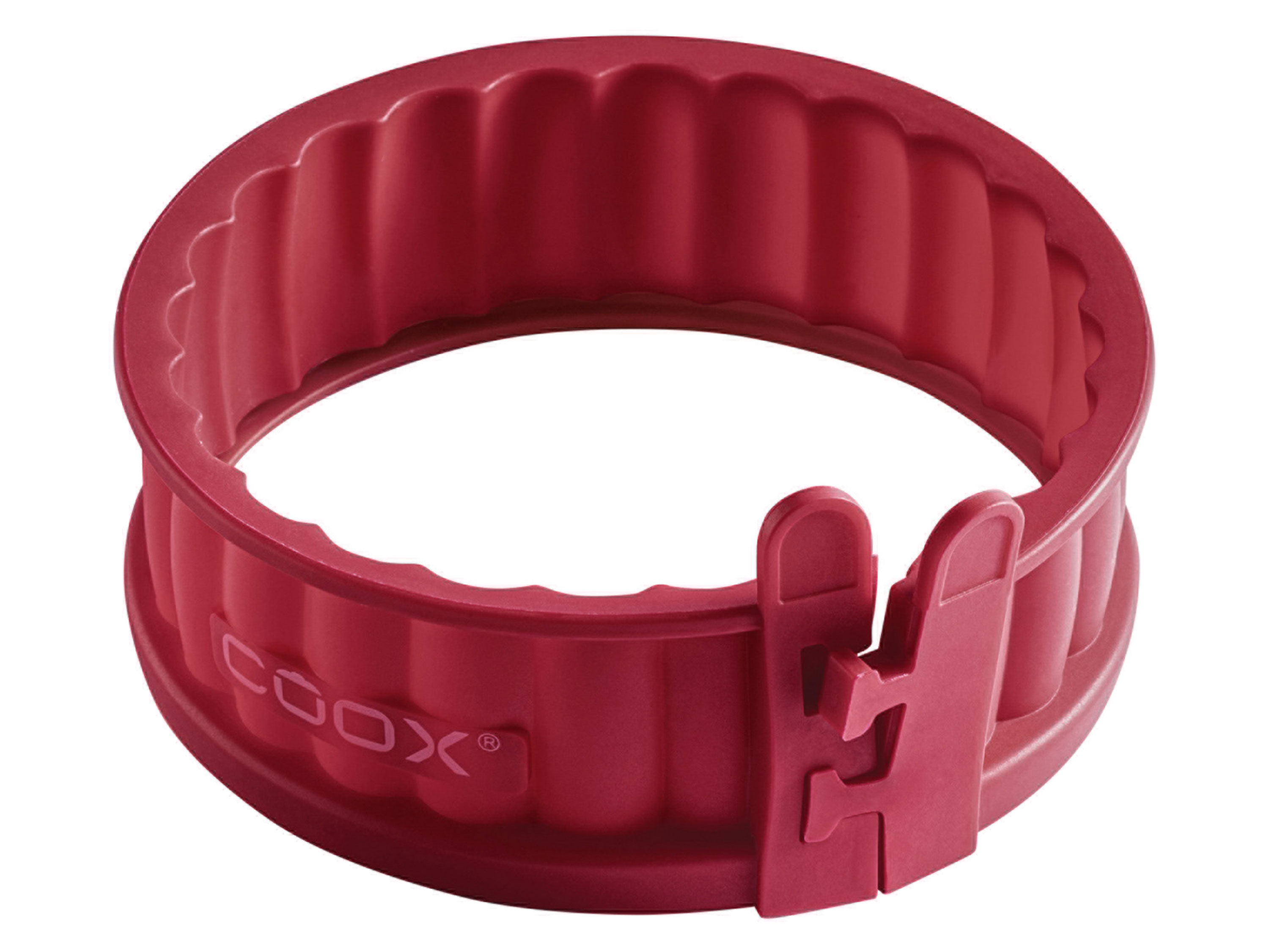 Coox Quichevorm met glazen bodem Ø 12 cm (Rood) - 4260191680818
