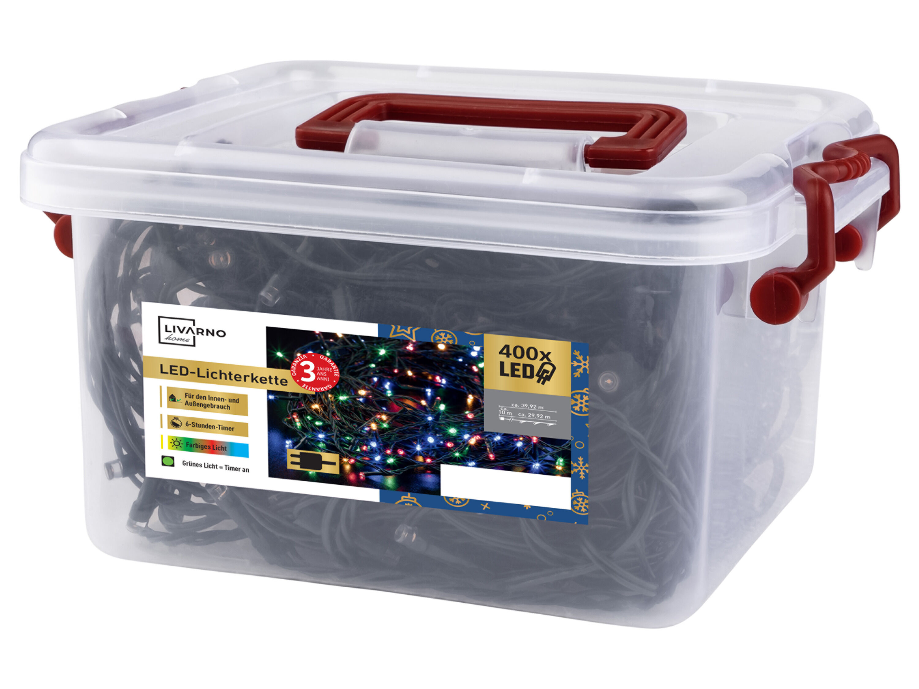 LIVARNO home LED-lichtsnoer 400 LED's (Meerkleurig) - 4052916738252