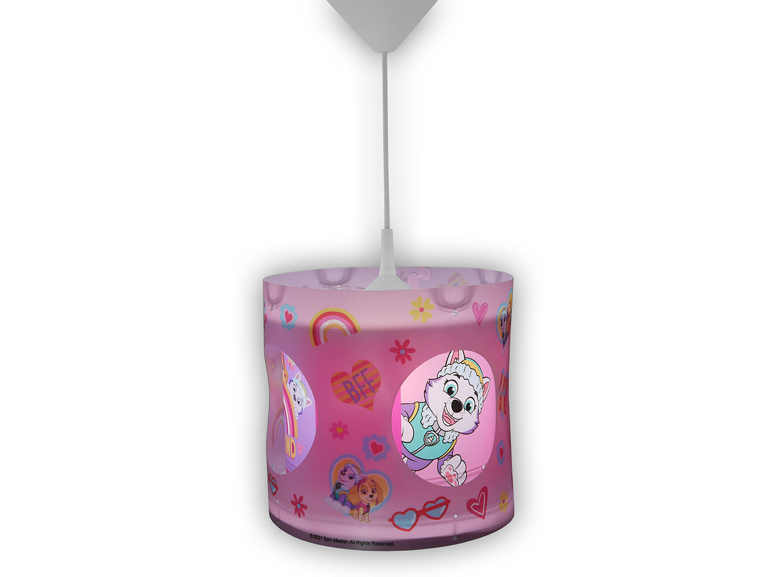 Niermann Draaibare hanglamp Paw Patrol, in hoogte verstelbaar (Lichtroze) - 4036239101184