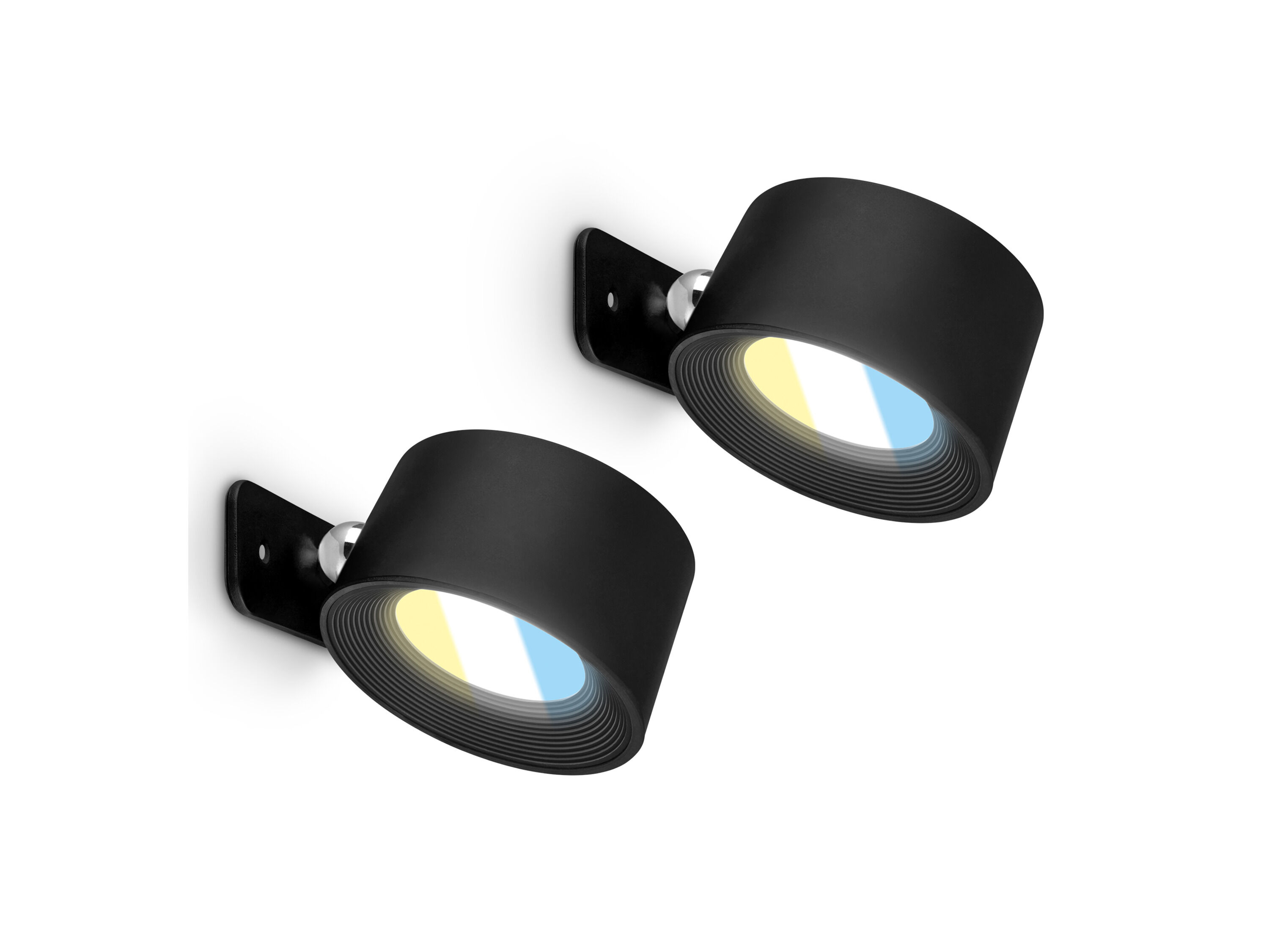 Briloner Set van 2 draadloze wandlampen (Zwart) - 4002707219965