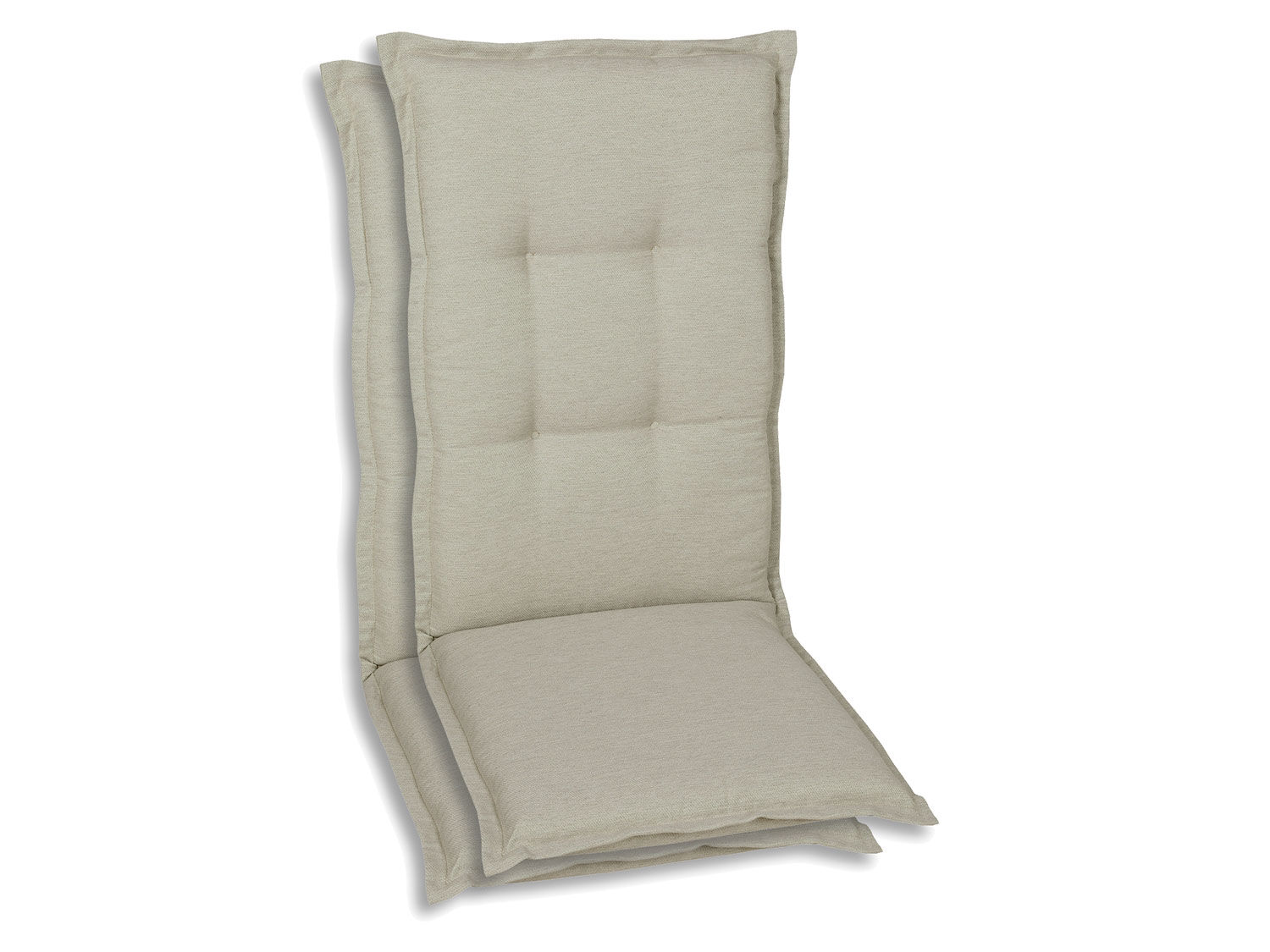 GO-DE Textil Tuinkussen (Stoelkussens voor stoelen met een lange rugleuning, Beige) - 4014082069257