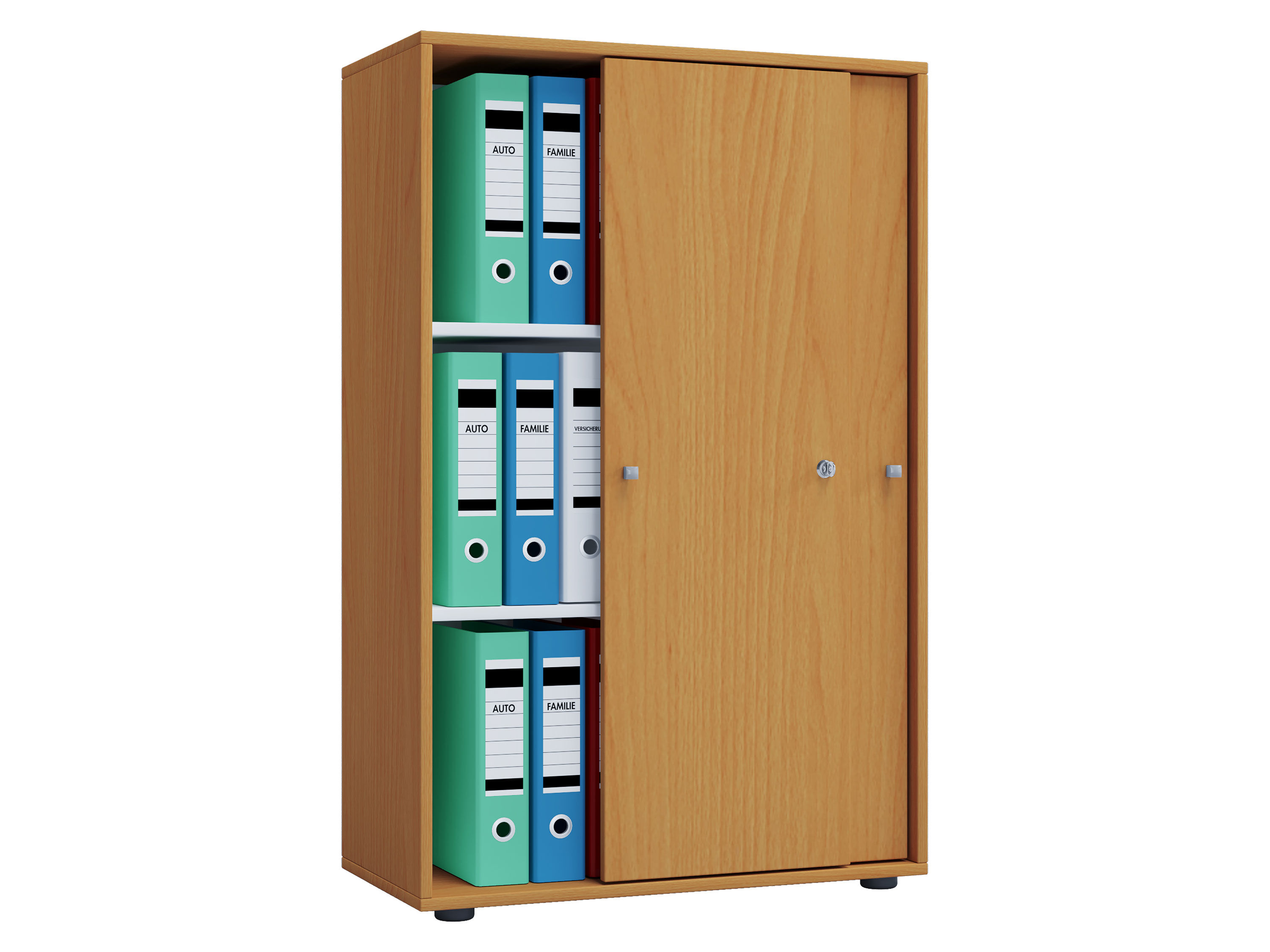 VCM Kast Lona (Schuifdeuren, beuken, XL) - 4051814371127