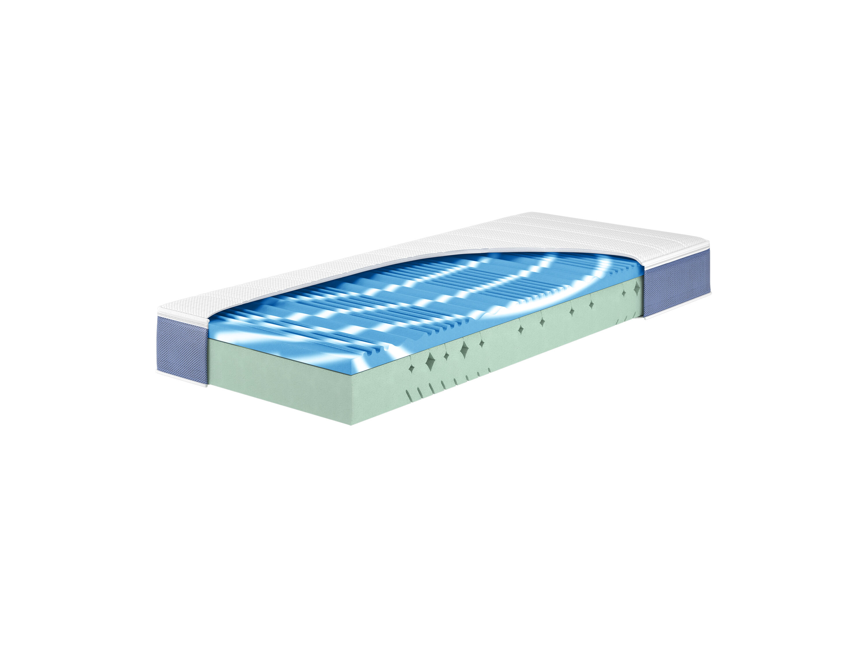 Hn8 Schlafsysteme Comfortschuim matras met gelschuim topper Dream Surf (Medium (H2), 80 x 200 cm) - 4046277698959