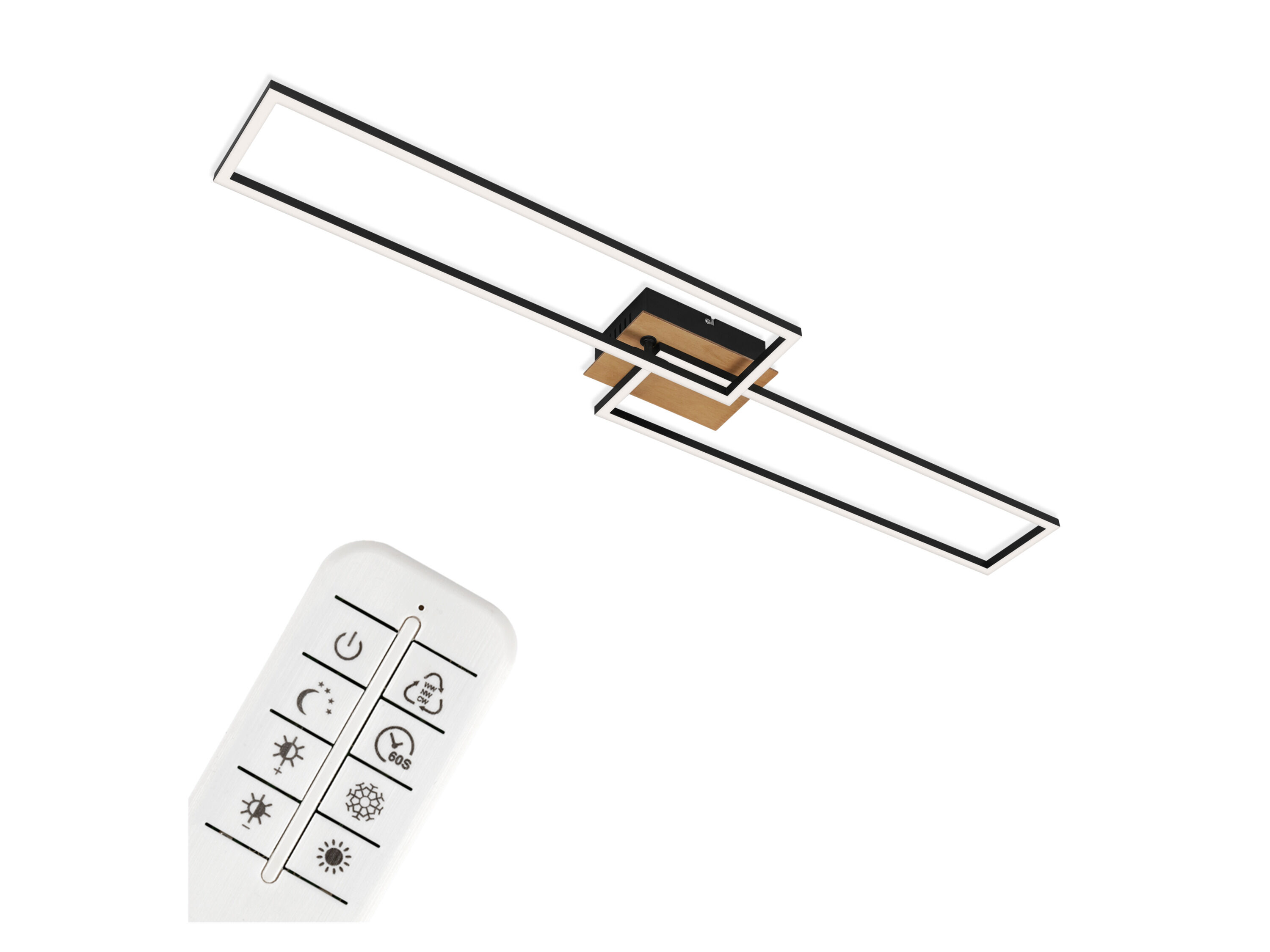 Briloner Plafondlamp (rechthoekig (hout)) - 4002707388449