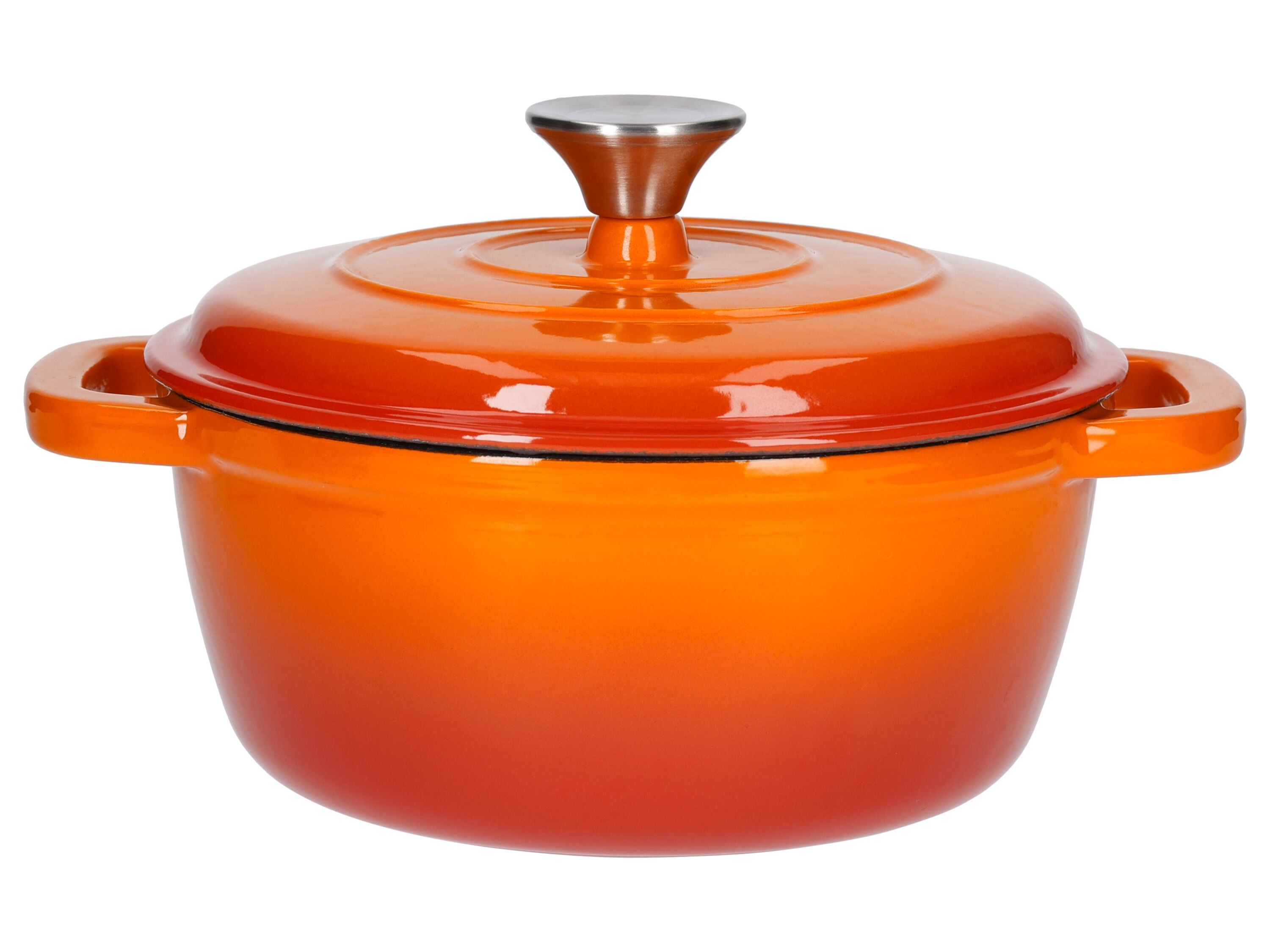 SILVERCREST Gietijzeren pan 22 cm 2,8 L (Oranje) - 4052916658352