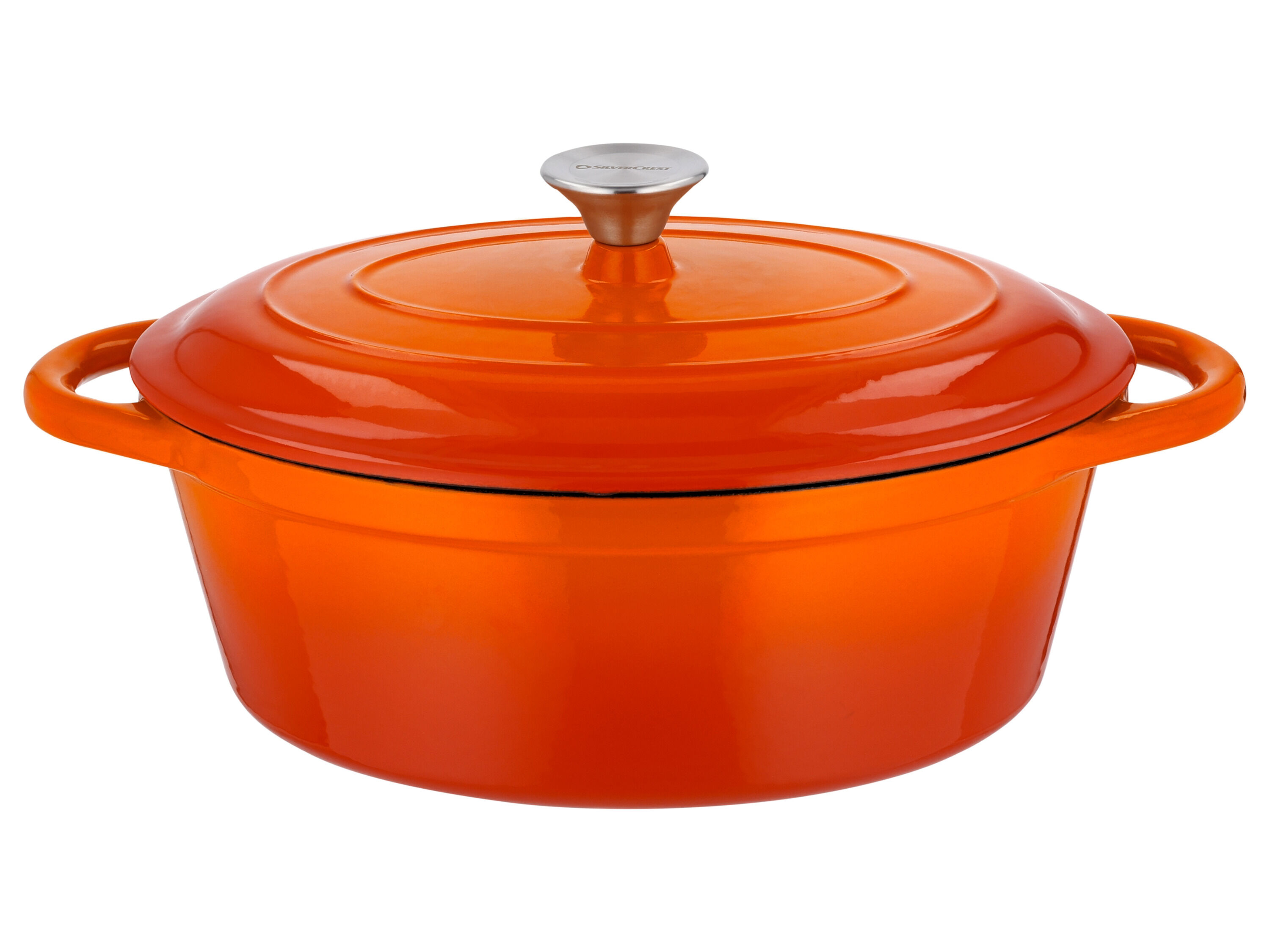 SILVERCREST Gietijzeren pan 29 cm 4,8 L (Oranje) - 4052916661444
