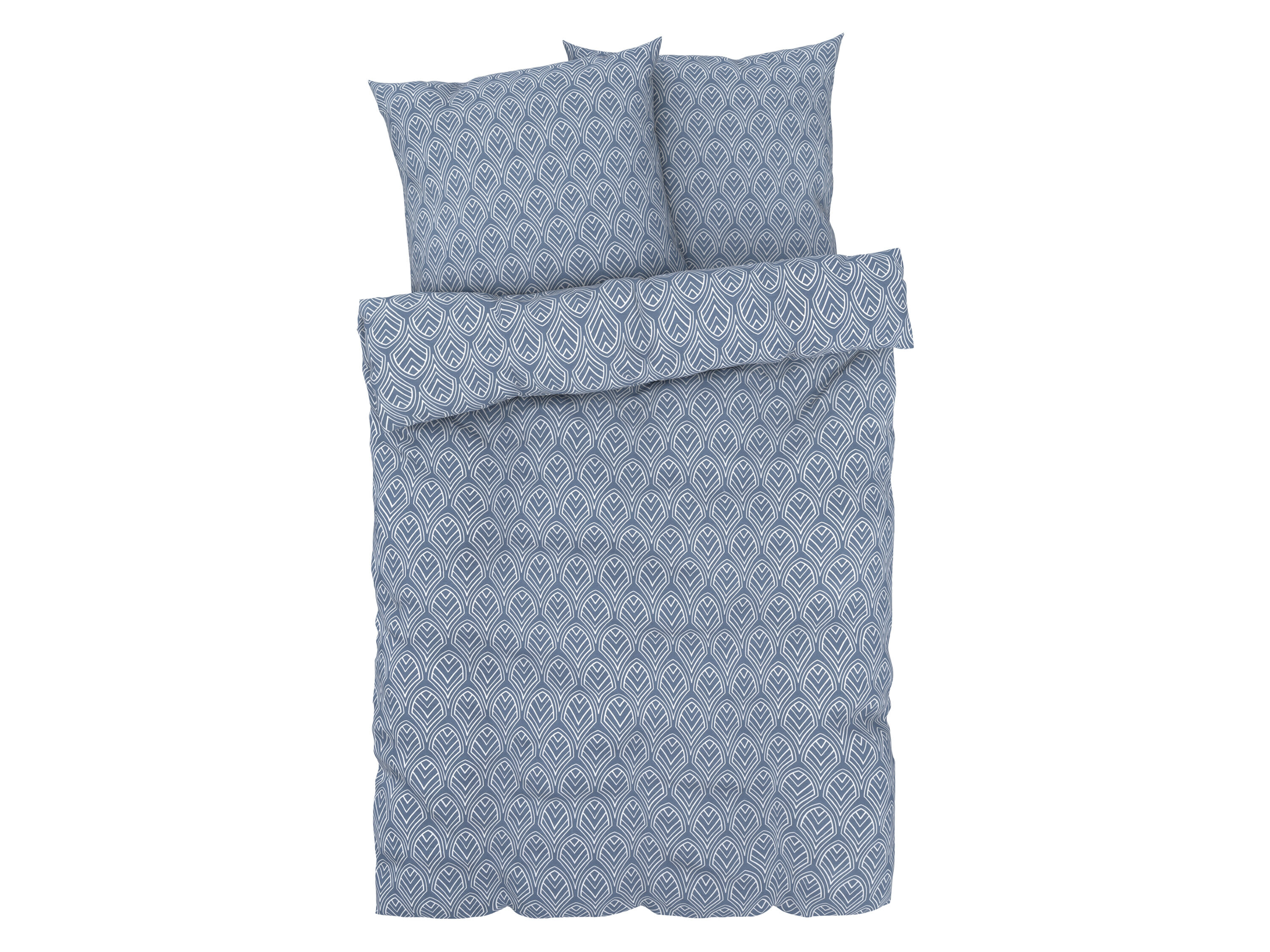 LIVARNO home Flanellen dekbedovertrek 200 x 200 cm (Blauw/print) - 4335754026997