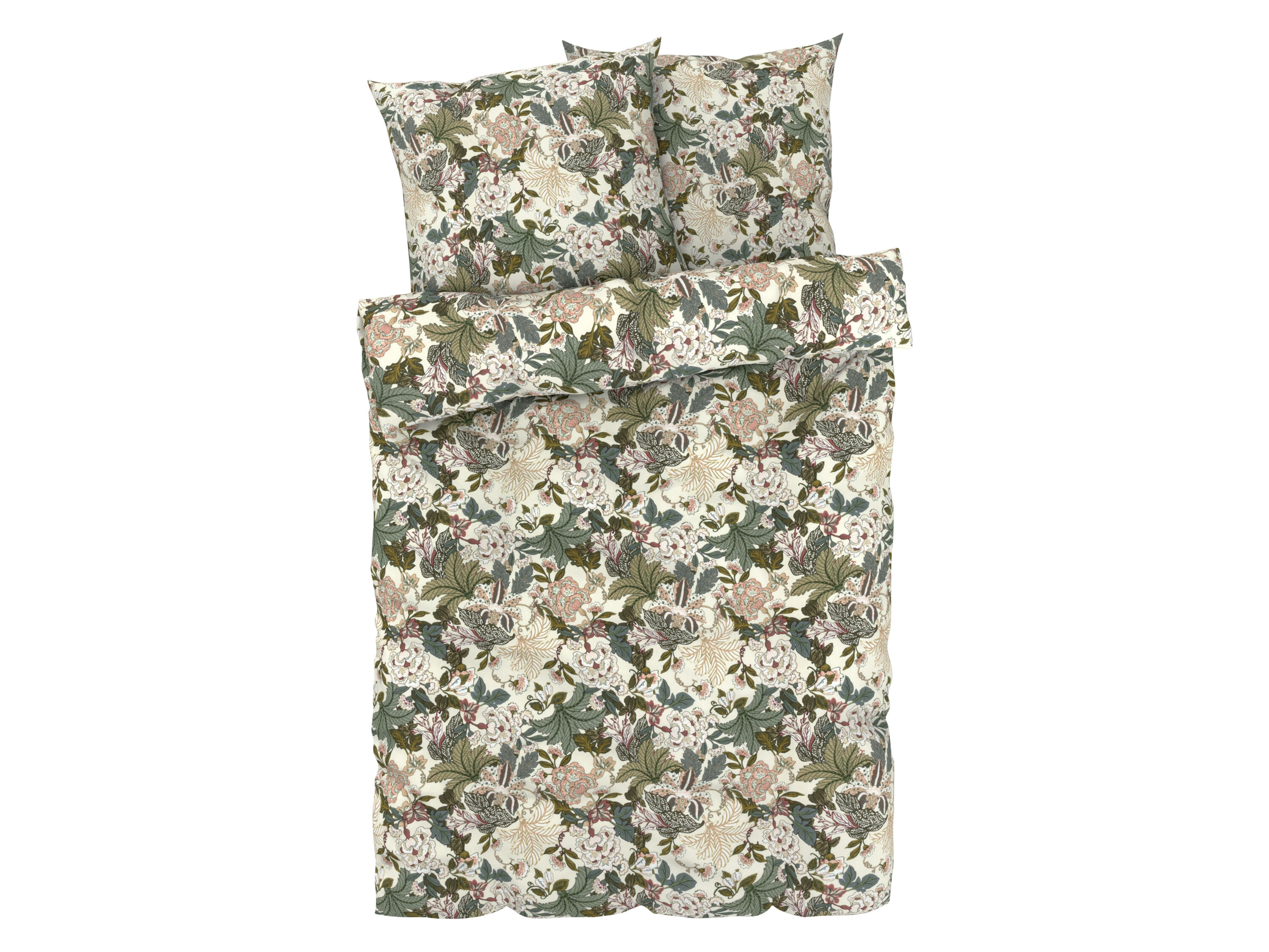 LIVARNO home Dekbedovertrek 200 x 200 cm (bloemen) - 4052916431641