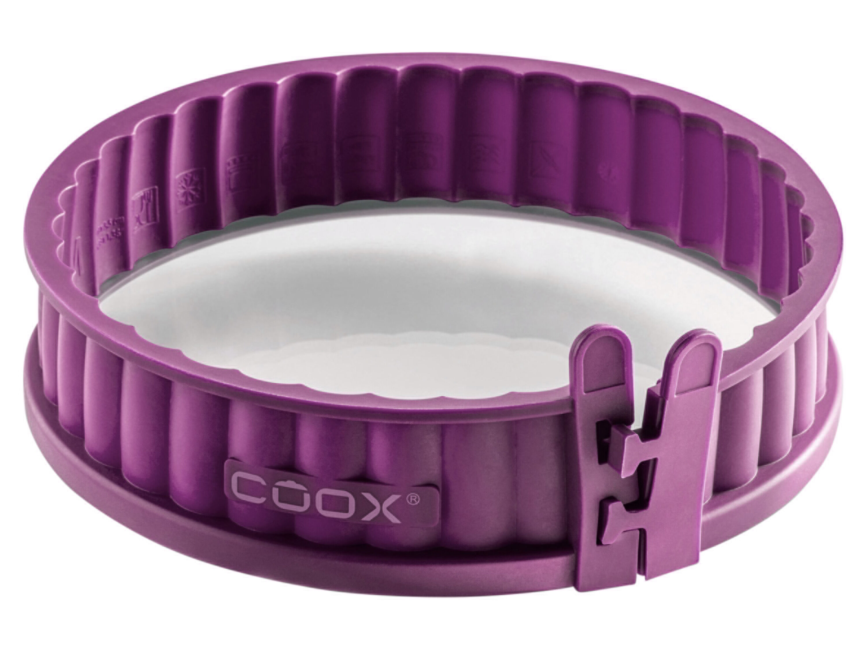 Coox Quichevorm met glazen bodem 18 cm (Lila) - 4260191681334