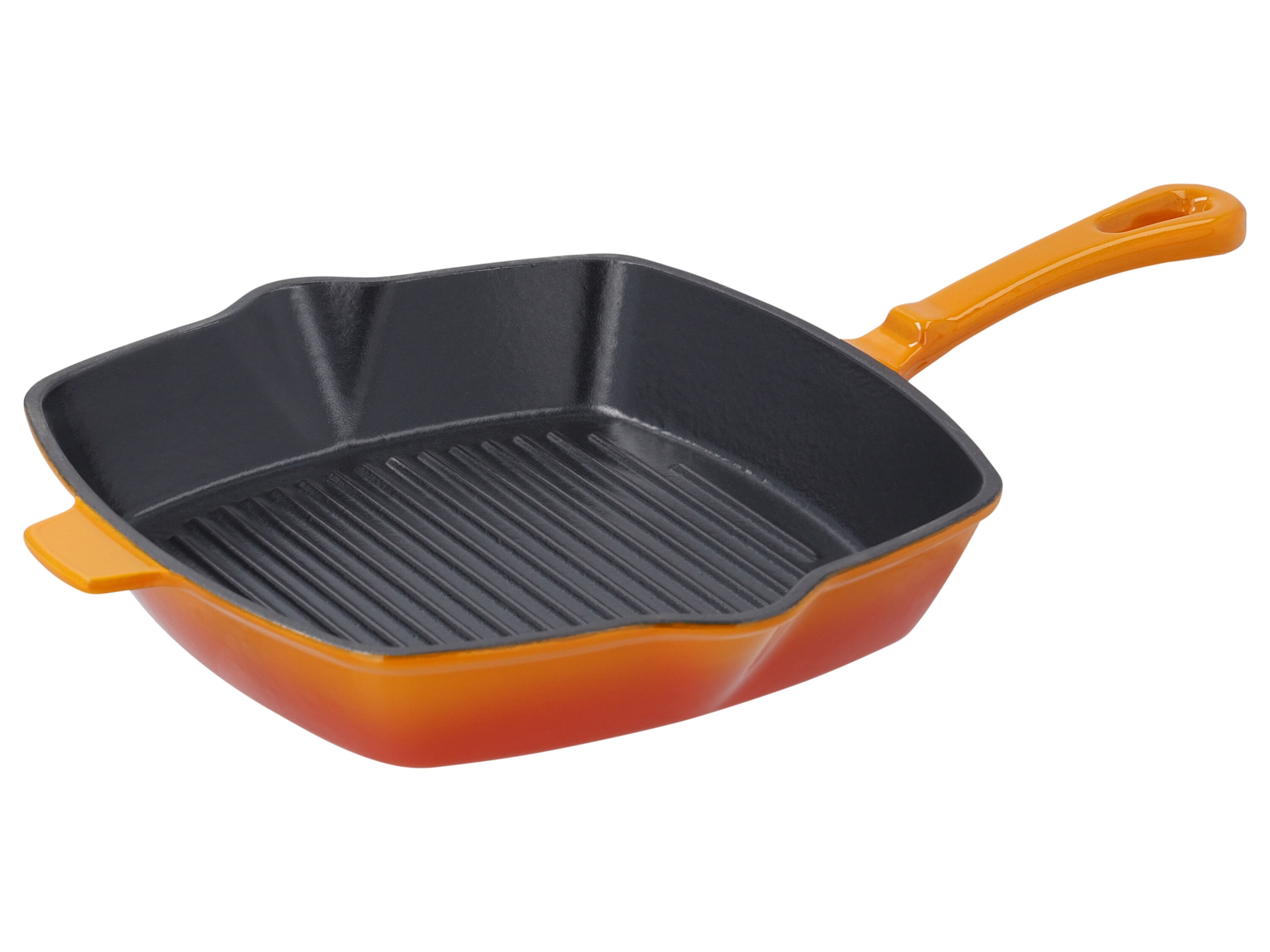 SILVERCREST Gietijzeren grillpan 24 cm (Oranje) - 4052916658772
