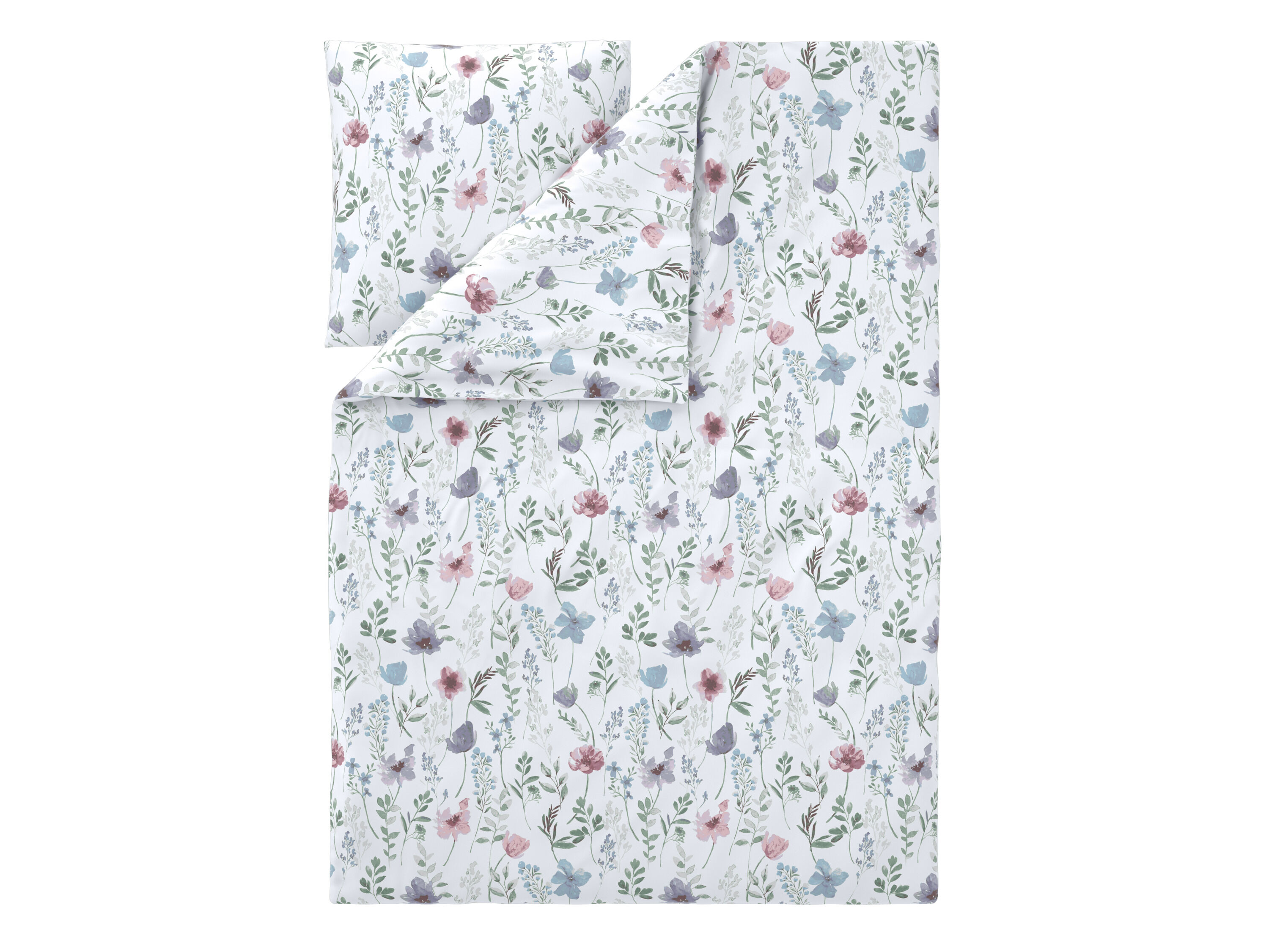 LIVARNO Renforcé-dekbedovertrek, 140 x 200 cm (bloemen) - 4052916956977