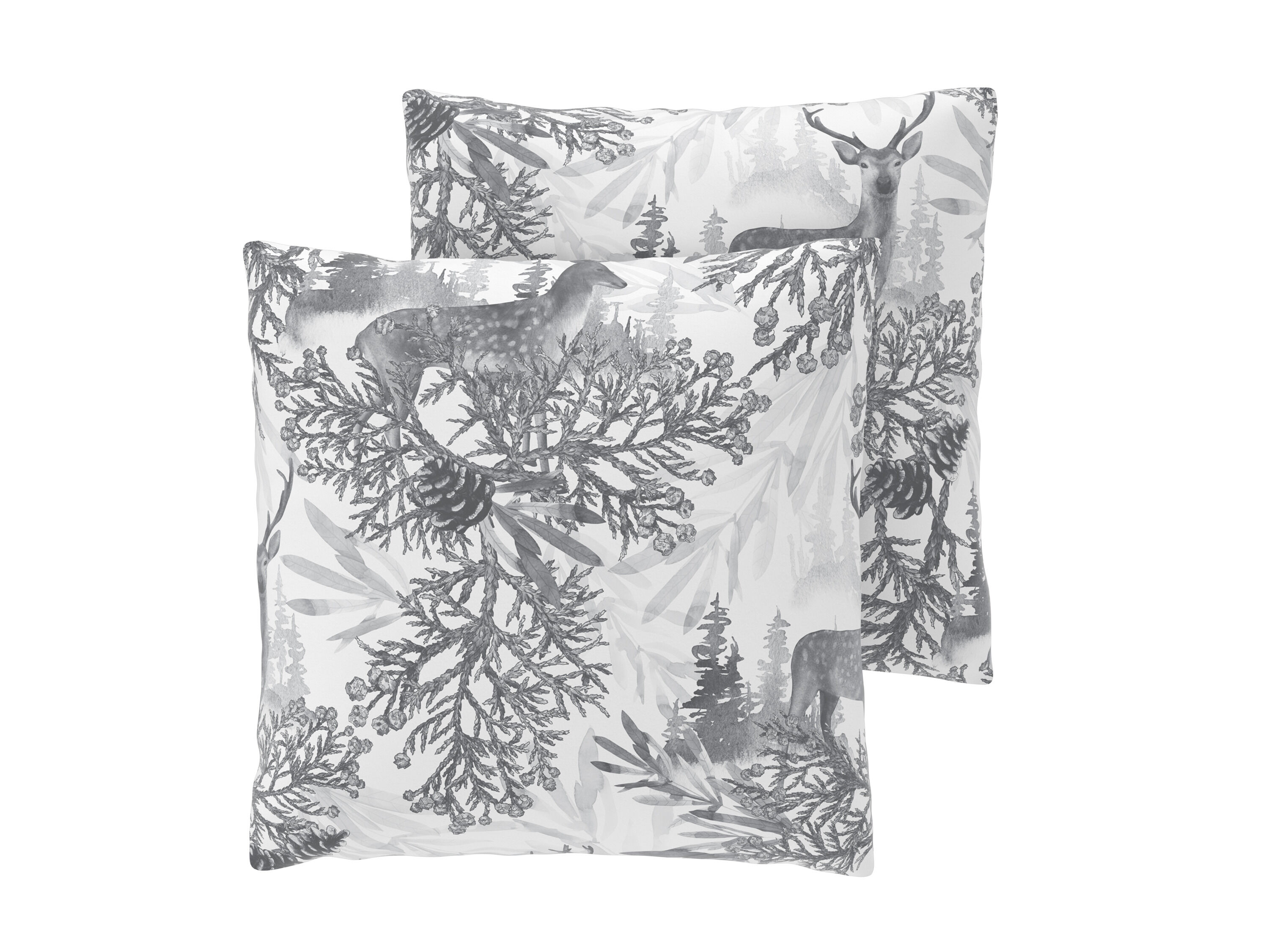 LIVARNO Set van 2 kussenslopen 50 x 60 cm (Hert) - 4052916861639