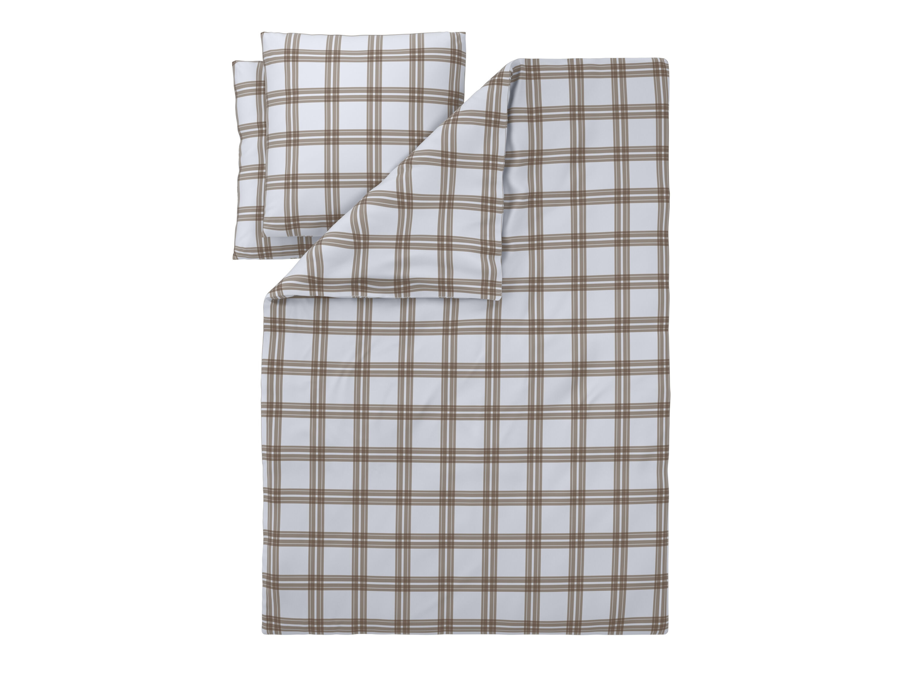 LIVARNO Dekbedovertrek 240 x 220 cm (Ruiten/beige) - 4052916819098