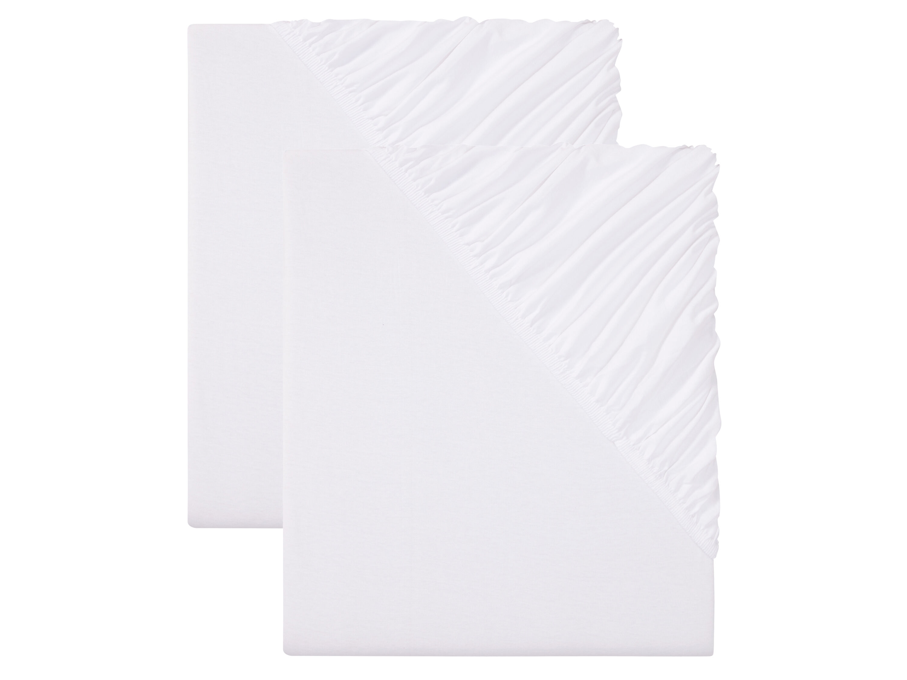 LIVARNO home 2 jersey hoeslakens 180-200 x 200 cm (Wit) - 4052916423929